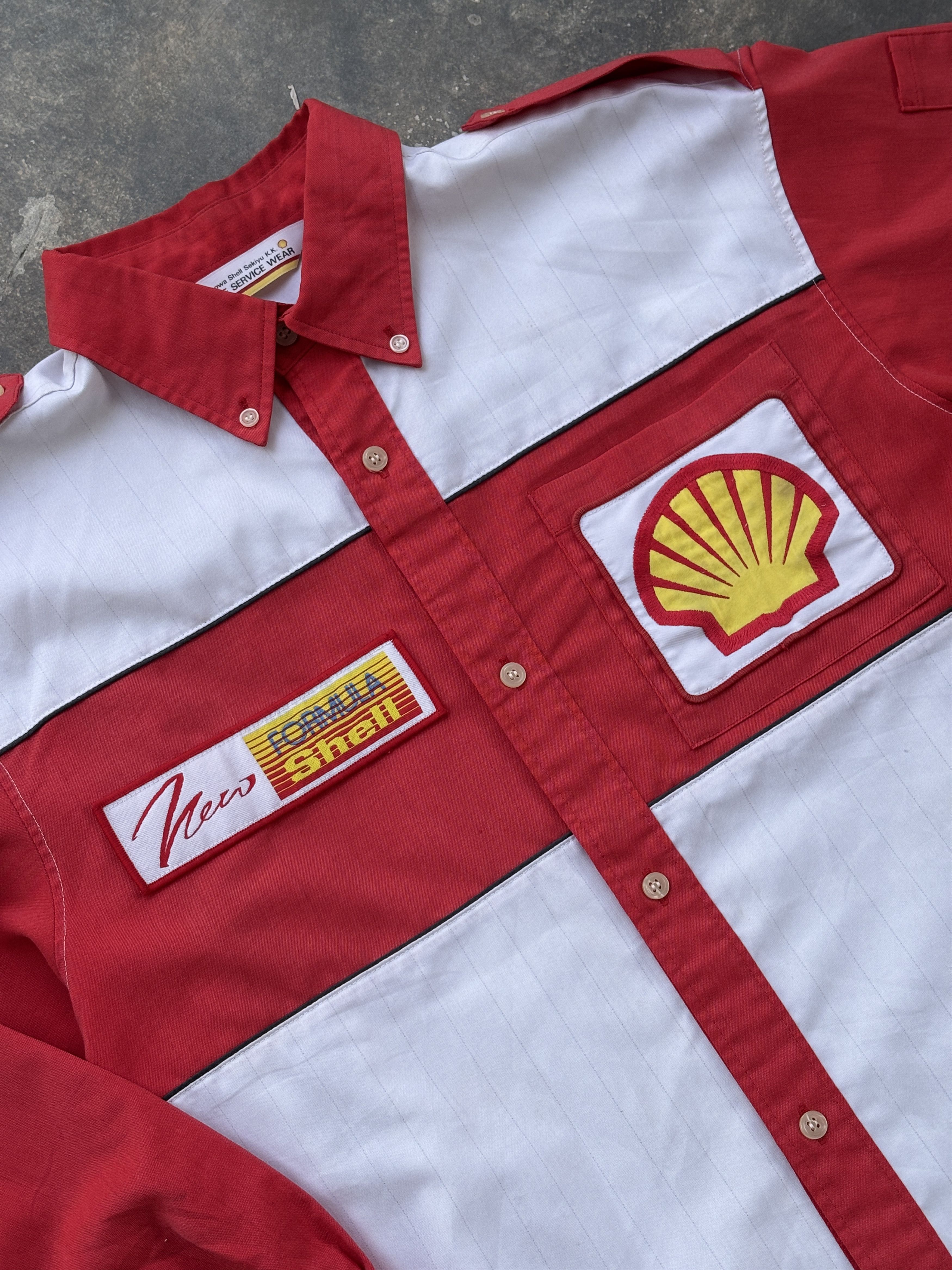 Formula 1 Formula Shell Station Rare Vintage Button Up Workshirt Size US L / EU 52-54 / 3 - 3 Thumbnail