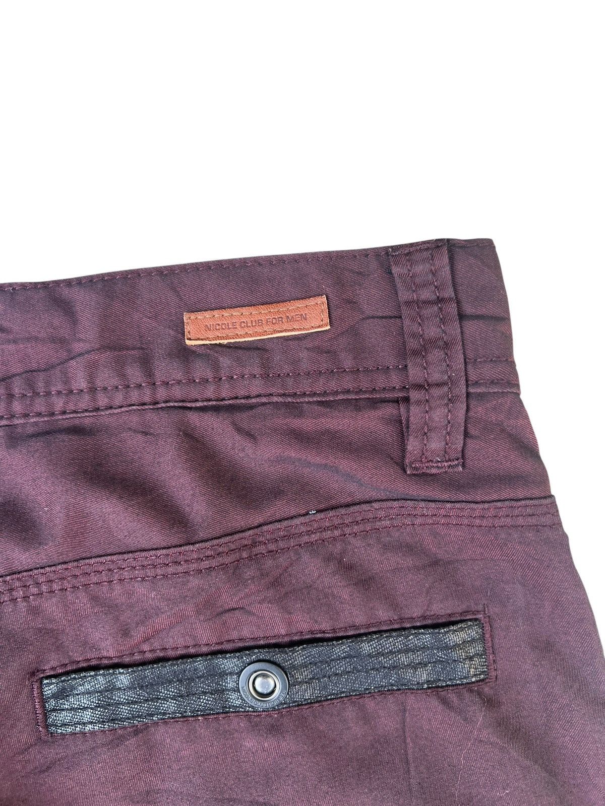 Nicole Club Nicole Club Japan Dark Maroon Cargo Flare Trouser Pant Size US 30 / EU 46 - 17 Thumbnail
