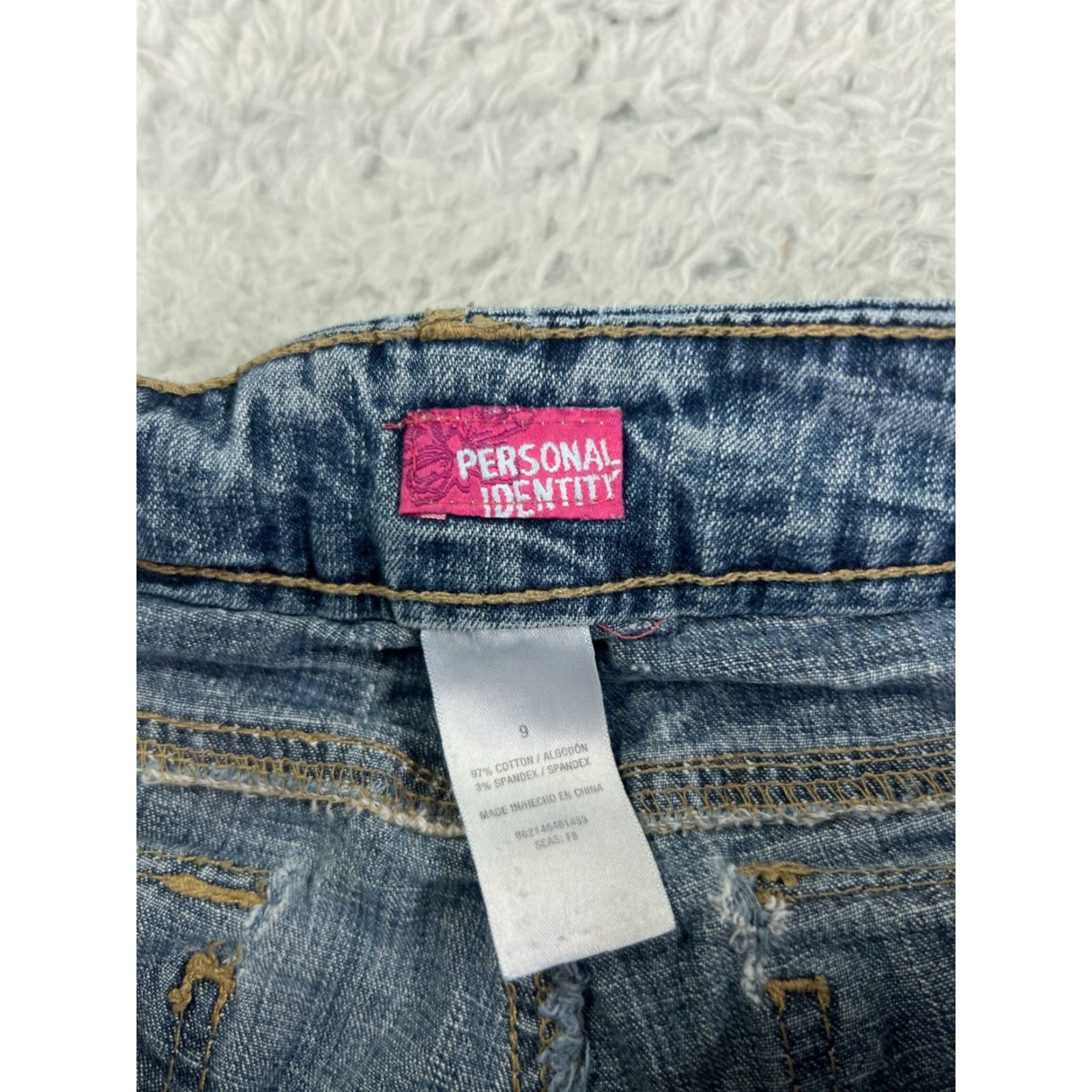 Vintage VINTAGE Fragile Women's Flared Denim Jeans 7 Low Rise Cotton Blend 90s Designer Blue Size 28" / US 6 / IT 42 - 3 Thumbnail
