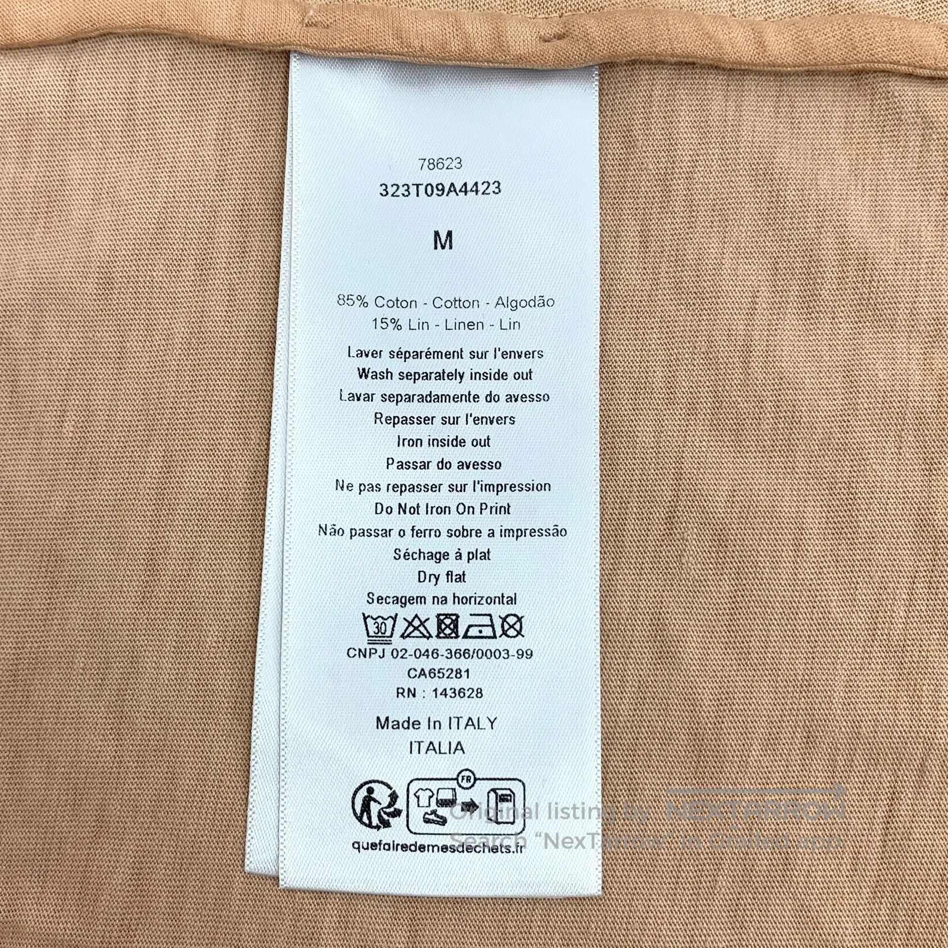 Dior Dior Brown Logo Printed Cotton Round Neck Short Sleeve T-S Size US M / EU 48-50 / 2 - 6 Thumbnail
