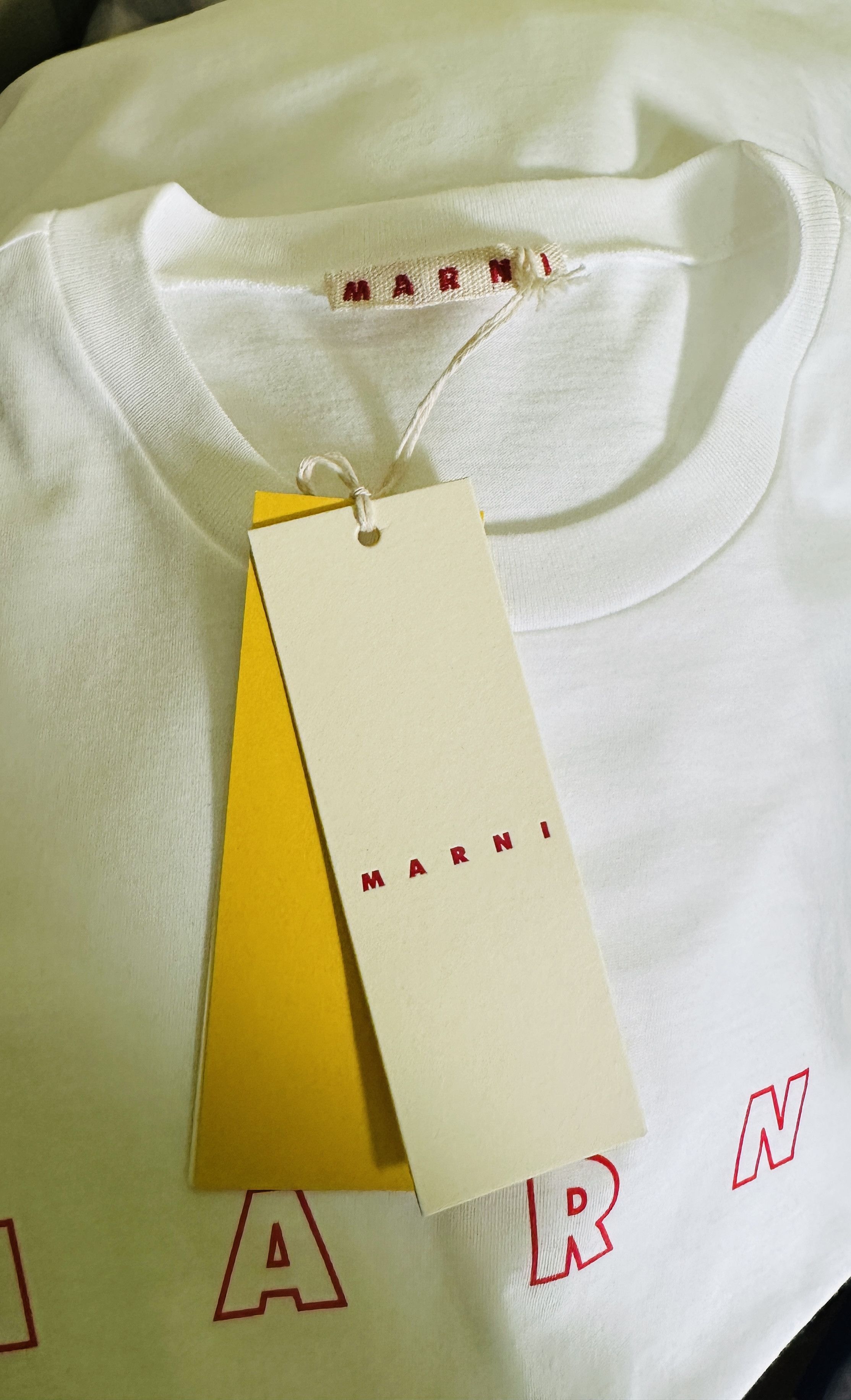 Marni White T-shirt Logo Size US M / EU 48-50 / 2 - 4 Thumbnail
