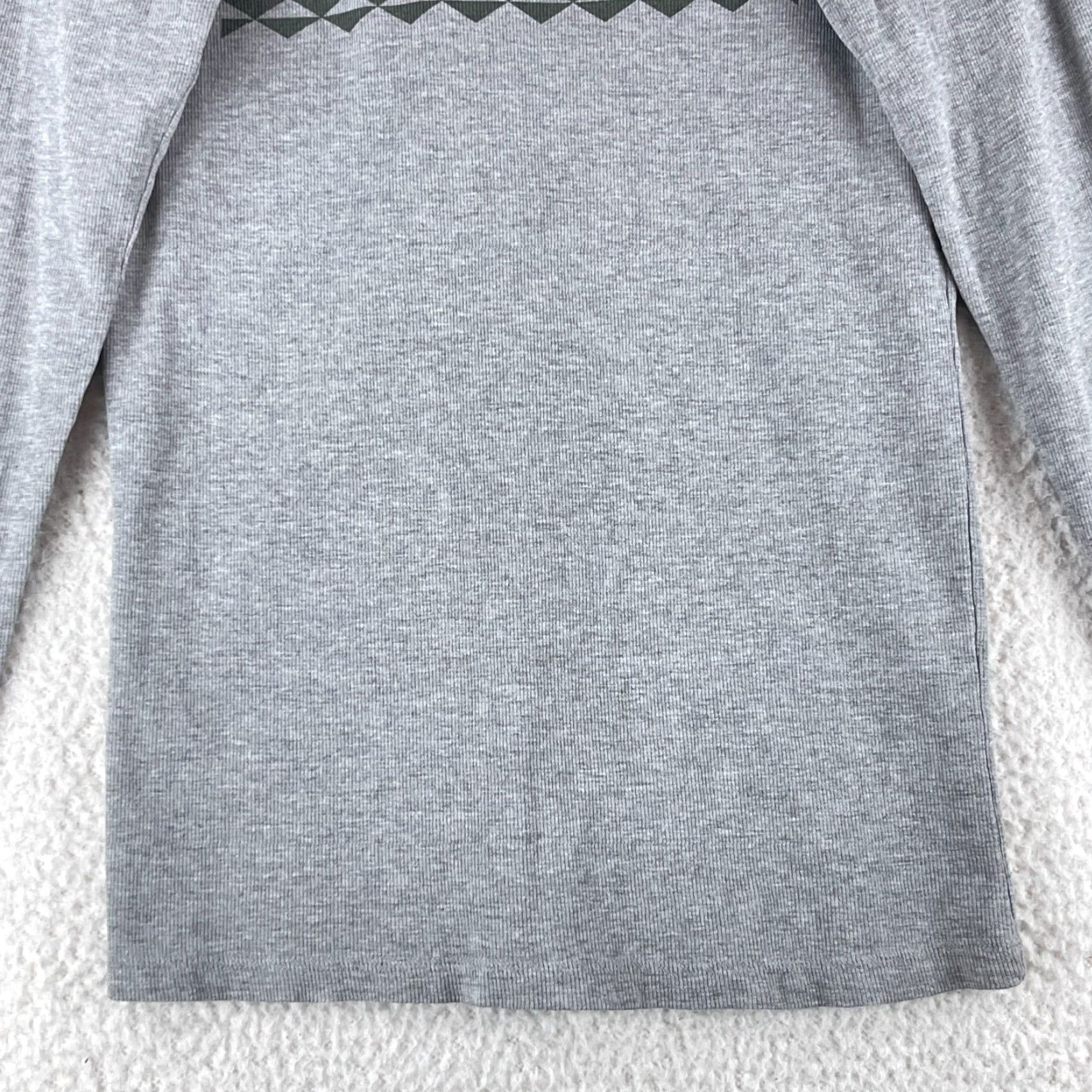 ALOHAS Da Hui Gray Thermal Aloha Print Long Sleeve Shirt Mens Large Pullover Crew Neck Casual Vintage? Size US L / EU 52-54 / 3 - 4 Thumbnail