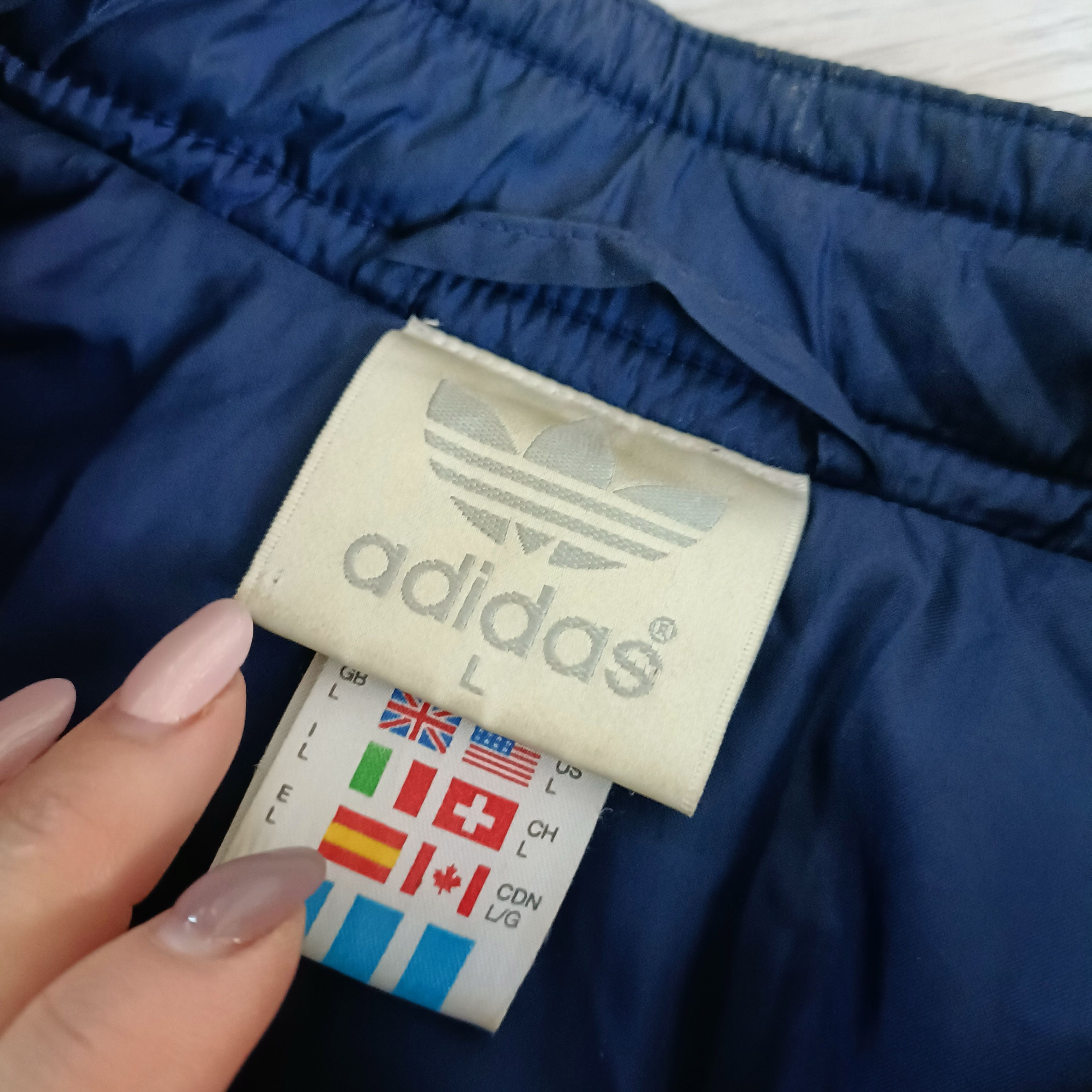 Adidas × Vintage Men's Blue Full Zip Track Jacket ! Size US L / EU 52-54 / 3 - 4 Thumbnail