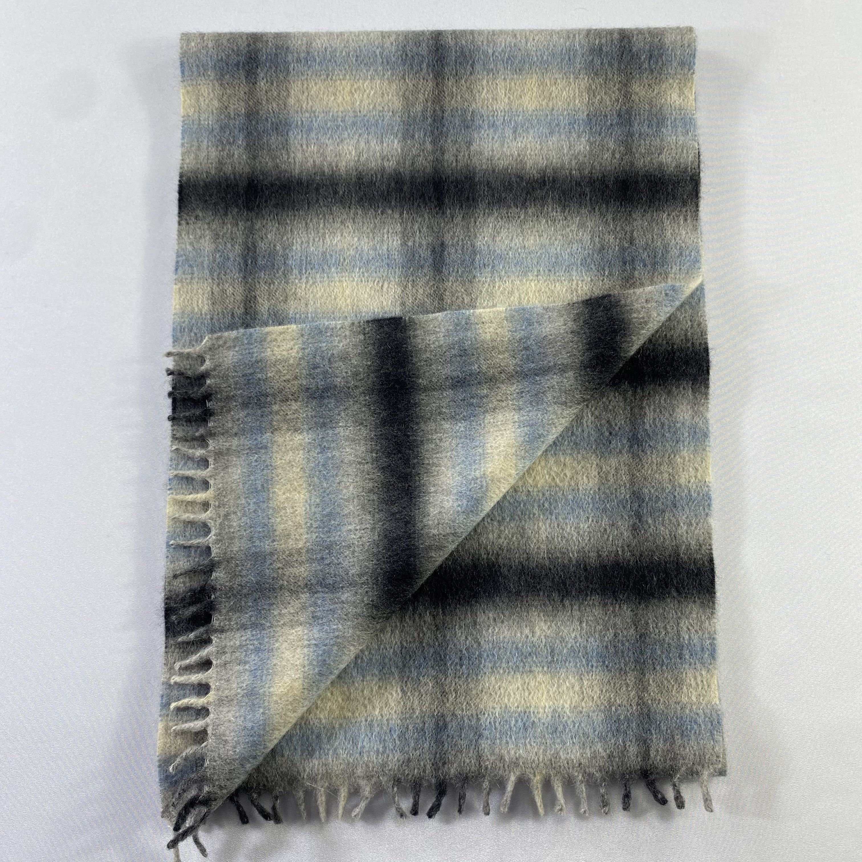 Alfred Dunhill Dunhill Scarf Plaid Neck Wrap Wool Muffler Size ONE SIZE - 4 Thumbnail
