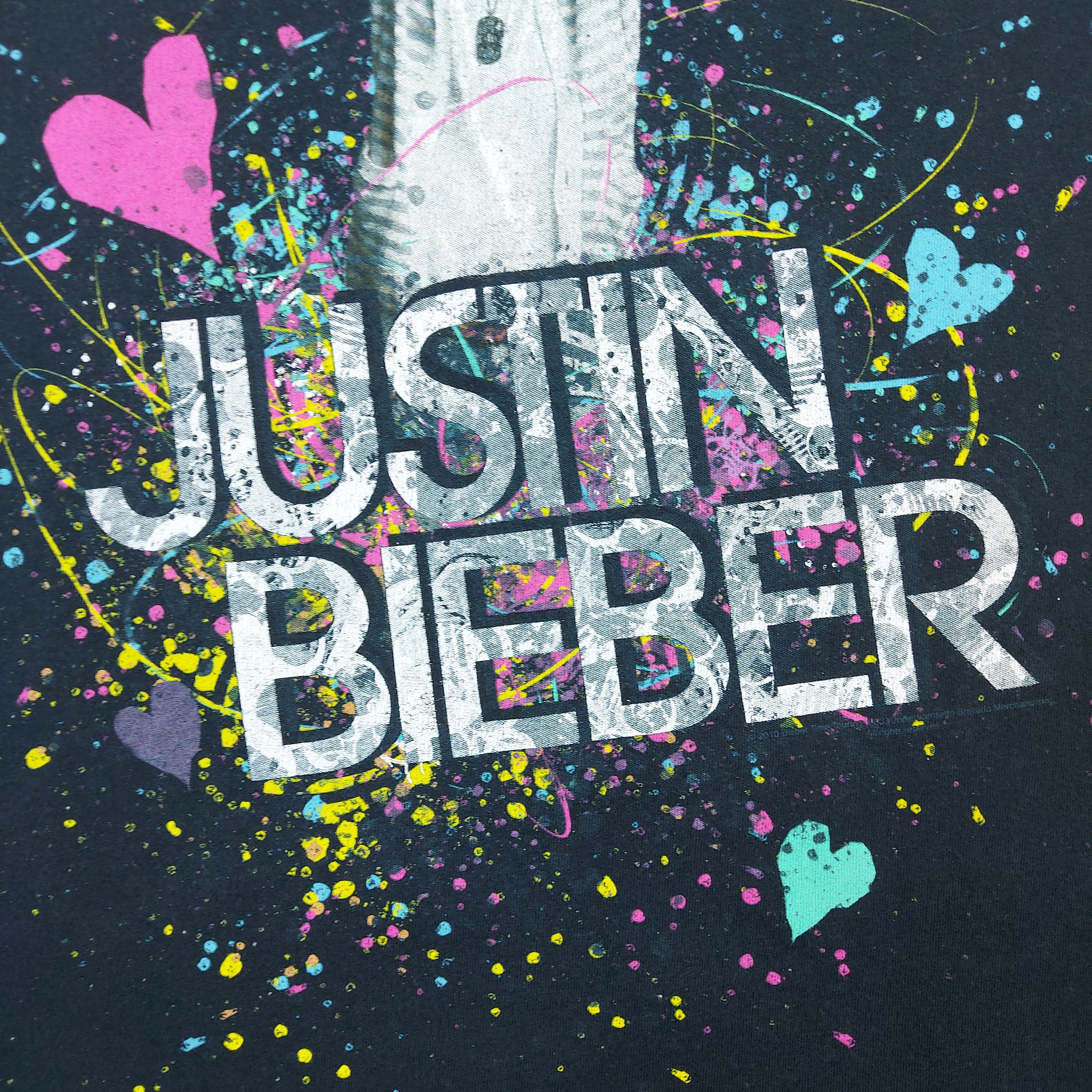 Rap Tees Vintage 2010 Justin Bieber My World 2.0 Album Promo TEE Size M / US 6-8 / IT 42-44 - 6 Thumbnail