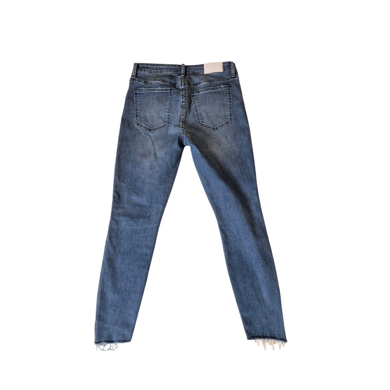 Pistola Pistola Audrey Mid Rise Skinny Jeans Raw Hem Medium Wash Jea Size 28" / US 6 / IT 42 - 5 Thumbnail