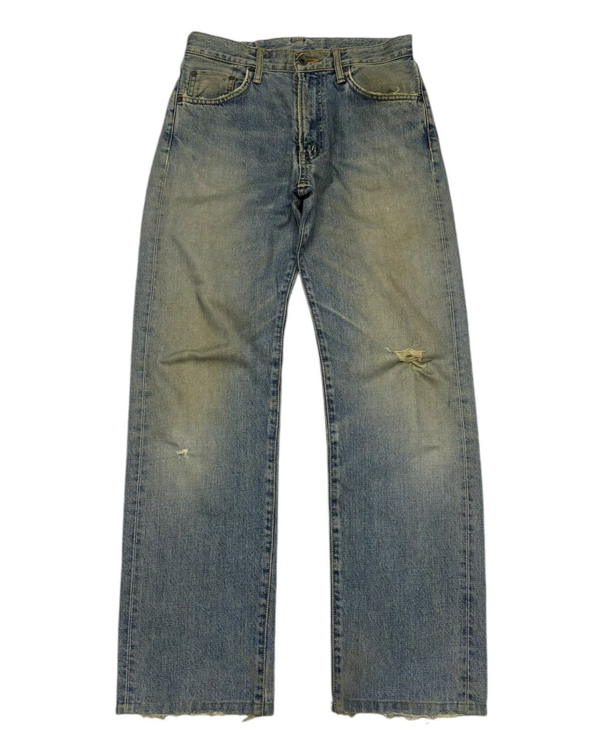 Edwin EDWIN 505xx SELVEDGE DISTRESSED DENIM JEANS Size US 30 / EU 46 - 5 Thumbnail