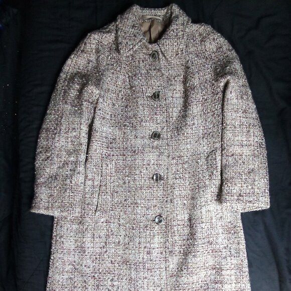 Vintage 60s Gala Forest Wool Overcoat Pea Coat