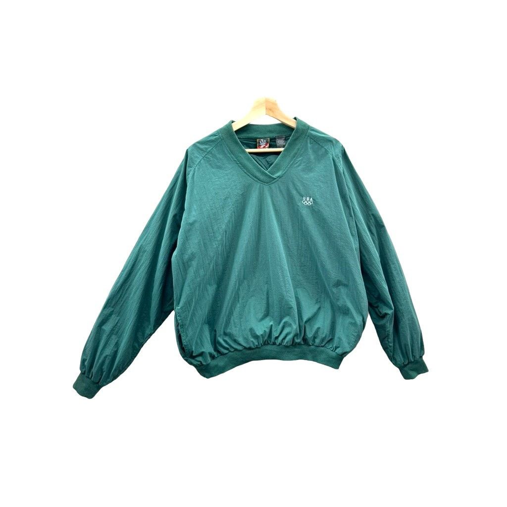 USA Olympics × Vintage 1990's USA Olympics Forest Green Pullover Windbreaker Size US L / EU 52-54 / 3 - 1 Thumbnail