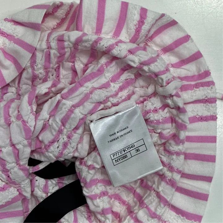 Chanel Chanel Striped Pink Crop Tank Top Size S / US 4 / IT 40 - 3 Thumbnail