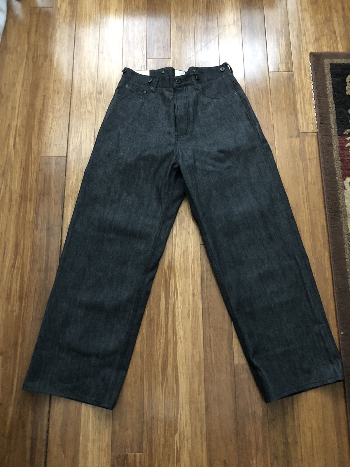 image of Repaired Rags/slowboat First Cut Wide Jeans Vintage Black, Men's (Size 34)