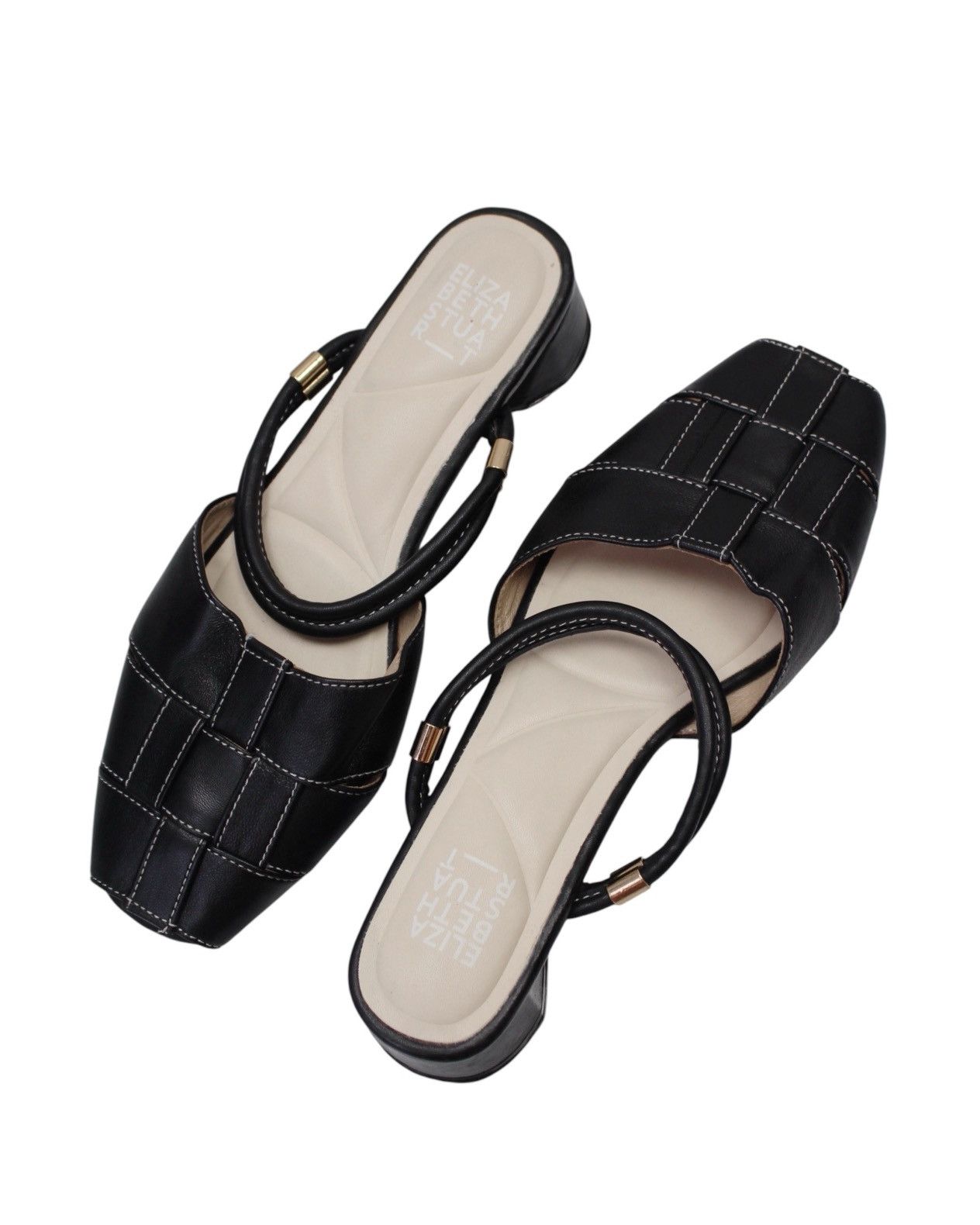 Designer × Japanese Brand ELIZABETH STUART WOVEN OPEN-TOE SLINGBACK HEELS Size US 8 / IT 38 - 2 Thumbnail