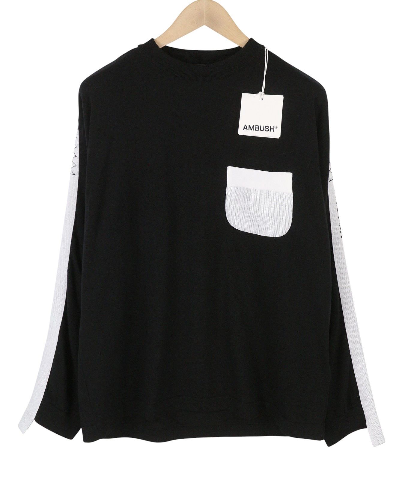 Ambush Design TAPED KNIT L Black Wool Blend Knit Crew Neck Pullover 87671 Size US L / EU 52-54 / 3 - 1 Thumbnail