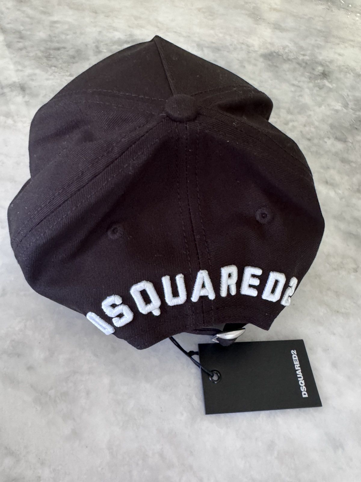 Dsquared2 DSQUARED2 Black ICON Baseball Cap White Logo BNWT Size ONE SIZE - 4 Thumbnail