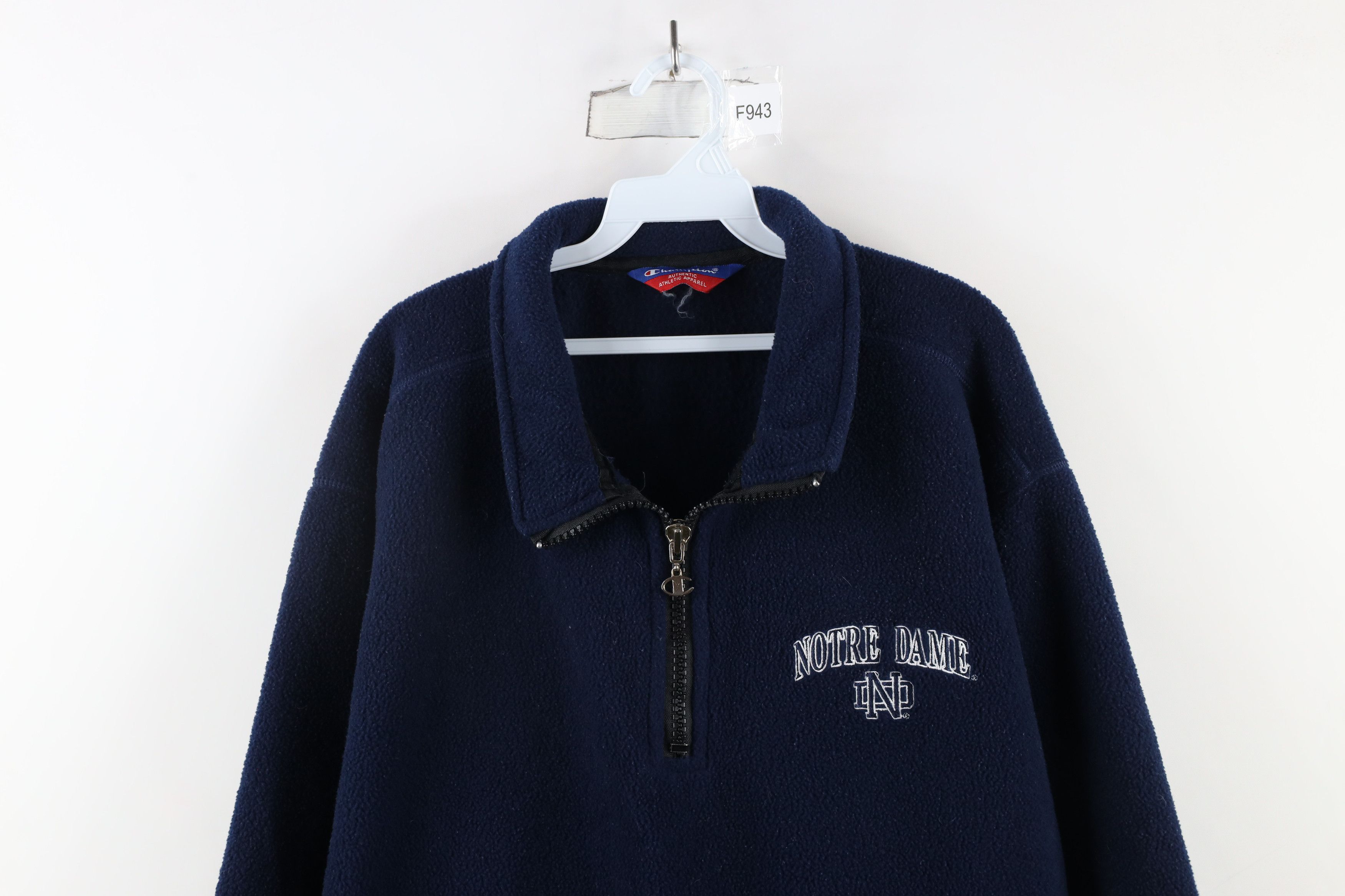 Champion × Vintage Vintage 90s Champion Dame University Half Zip Fleece Sweater Size US XXL / EU 58 / 5 - 2 Thumbnail