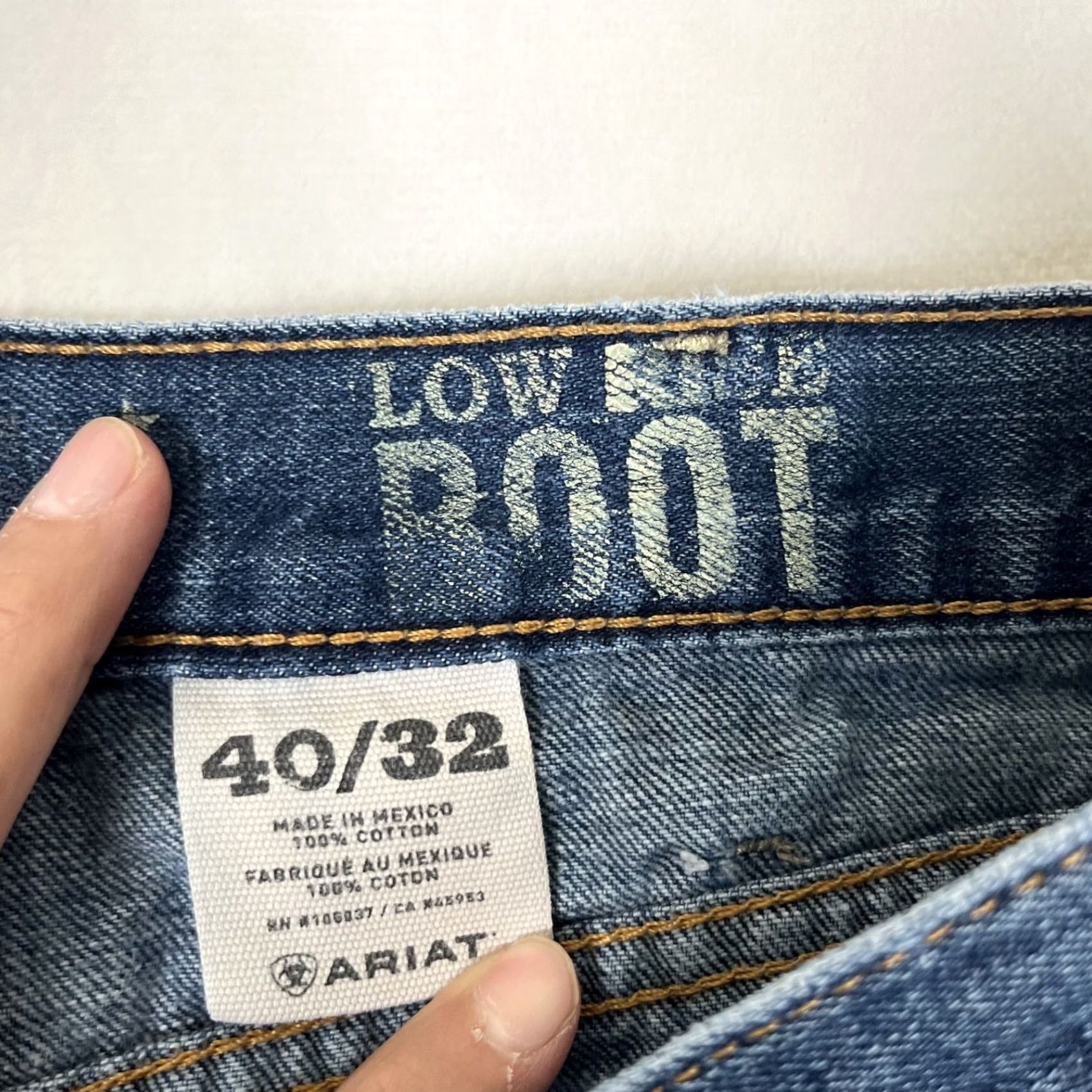 Ariat Ariat M4 Low Rise Boot Jeans Mens 40x32 Blue Relaxed Bootcut Stretch Denim Jeans Mens Regular Blue Size US 40 / EU 56 - 5 Thumbnail