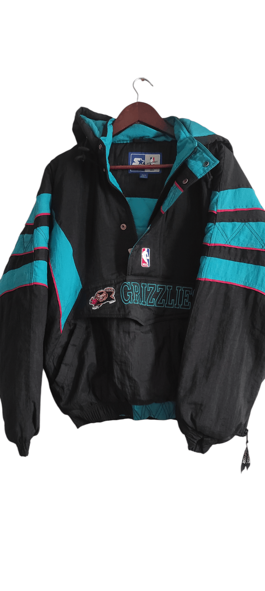 NBA × Starter × Vintage NBA Vancouver Grizzlies Starter Puffer Quarter Zip Jacket Size US M / EU 48-50 / 2 - 1 Thumbnail
