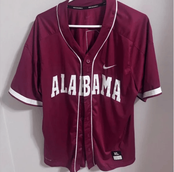 Nike Nike Maroon Alabama Baseball Jersey Size US XL / EU 56 / 4 - 1 Thumbnail