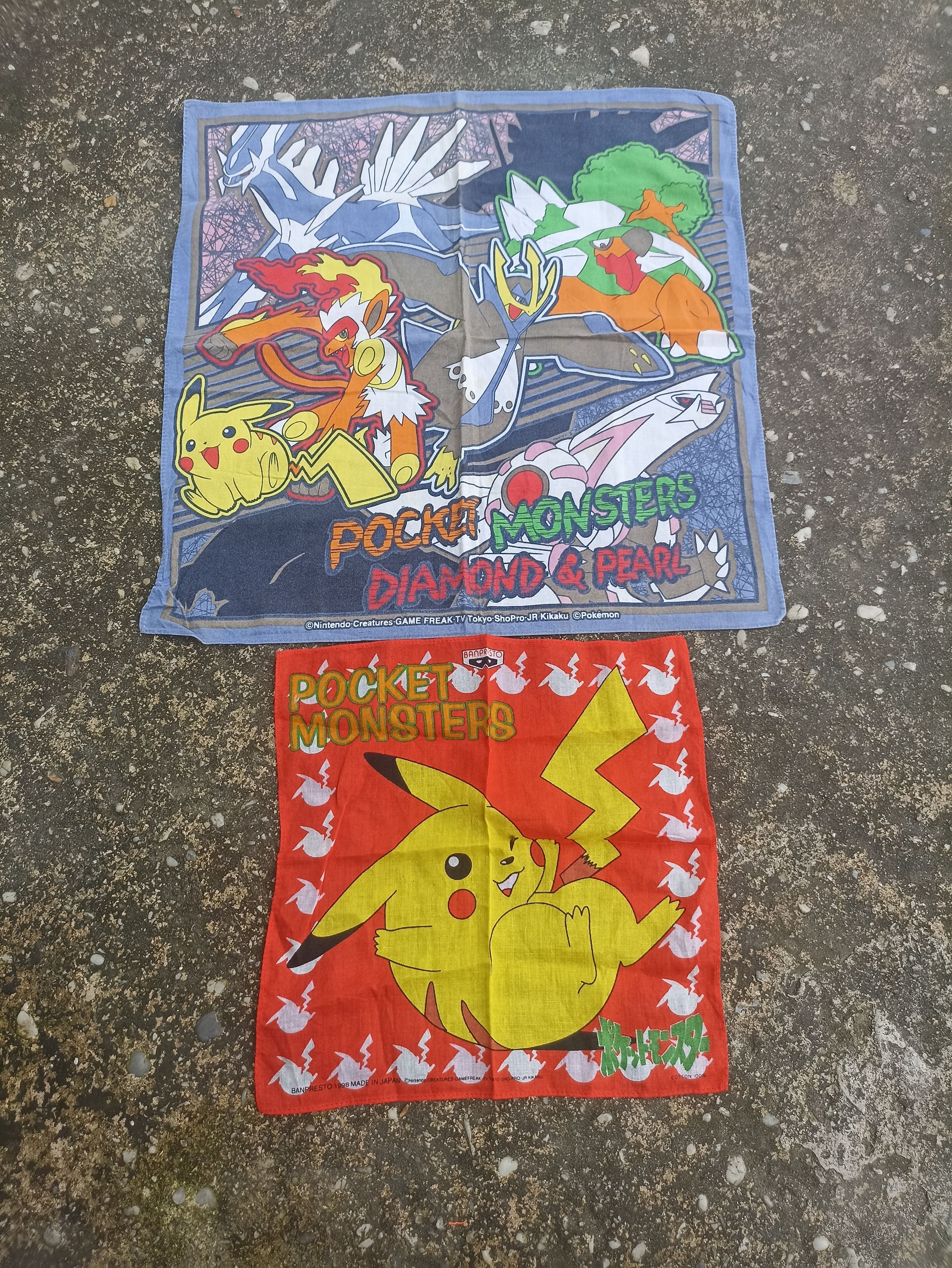 Vintage combo pokemon anime handkerchief