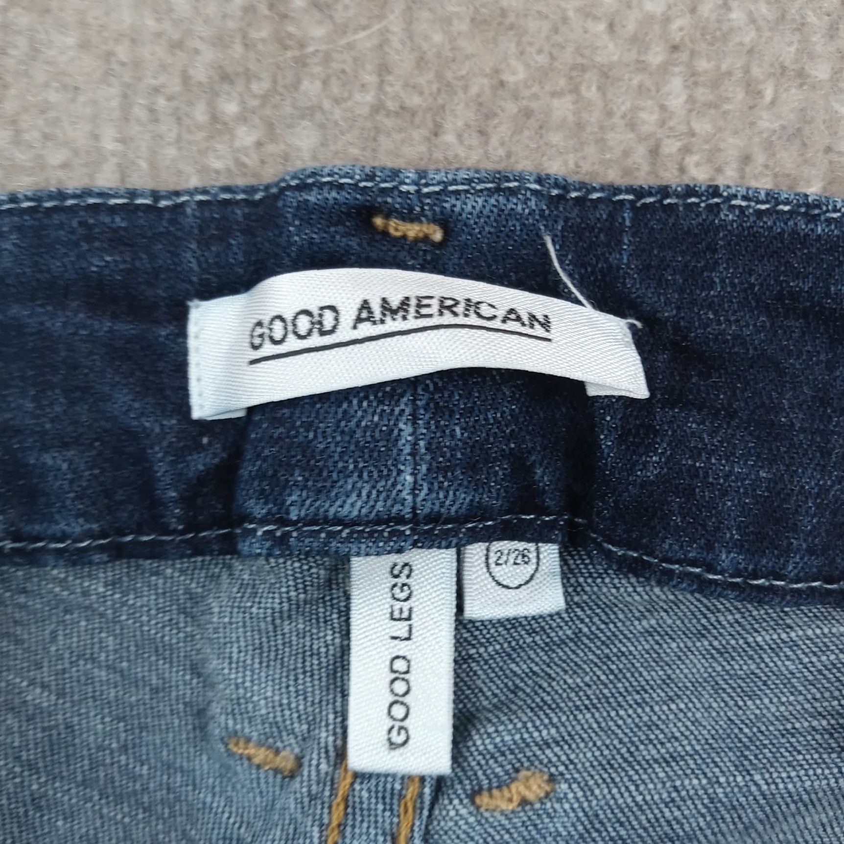 Good American Good American Women's Size 2/26 Blue Skinny Jeans Stretch Regular Fit Cotton Size 26" / US 2 / IT 38 - 7 Thumbnail