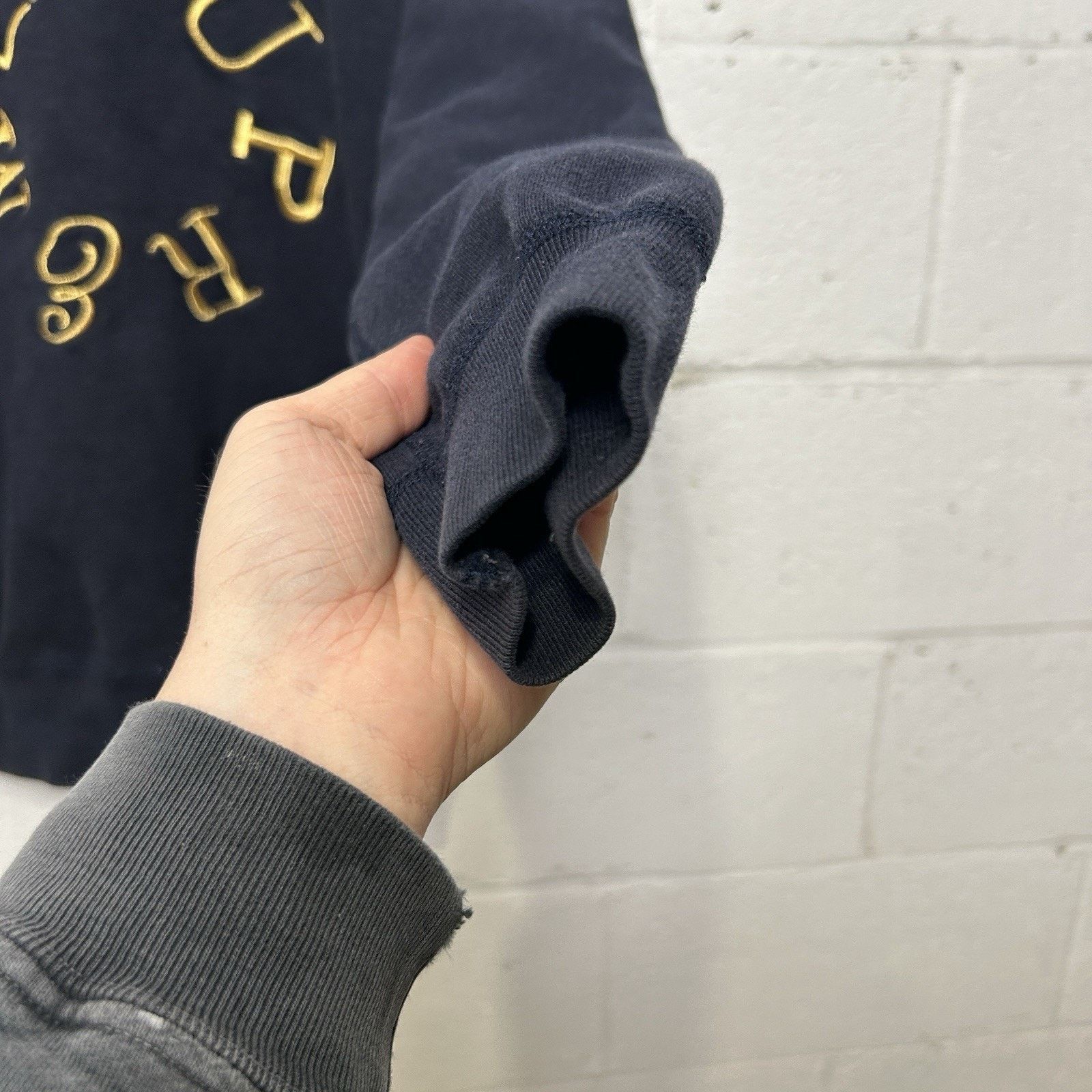 Supreme Supreme Circle Script CrewNeck Sweatshirt “Navy Gold” FW13 Size US M / EU 48-50 / 2 - 7 Thumbnail