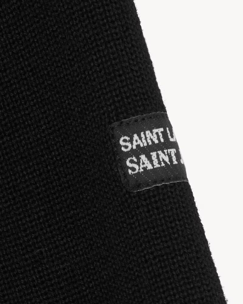 Saint Laurent Paris o1la1rc1a0425 779533 Saint James Dress in Wool in Black Size M / US 6-8 / IT 42-44 - 4 Thumbnail