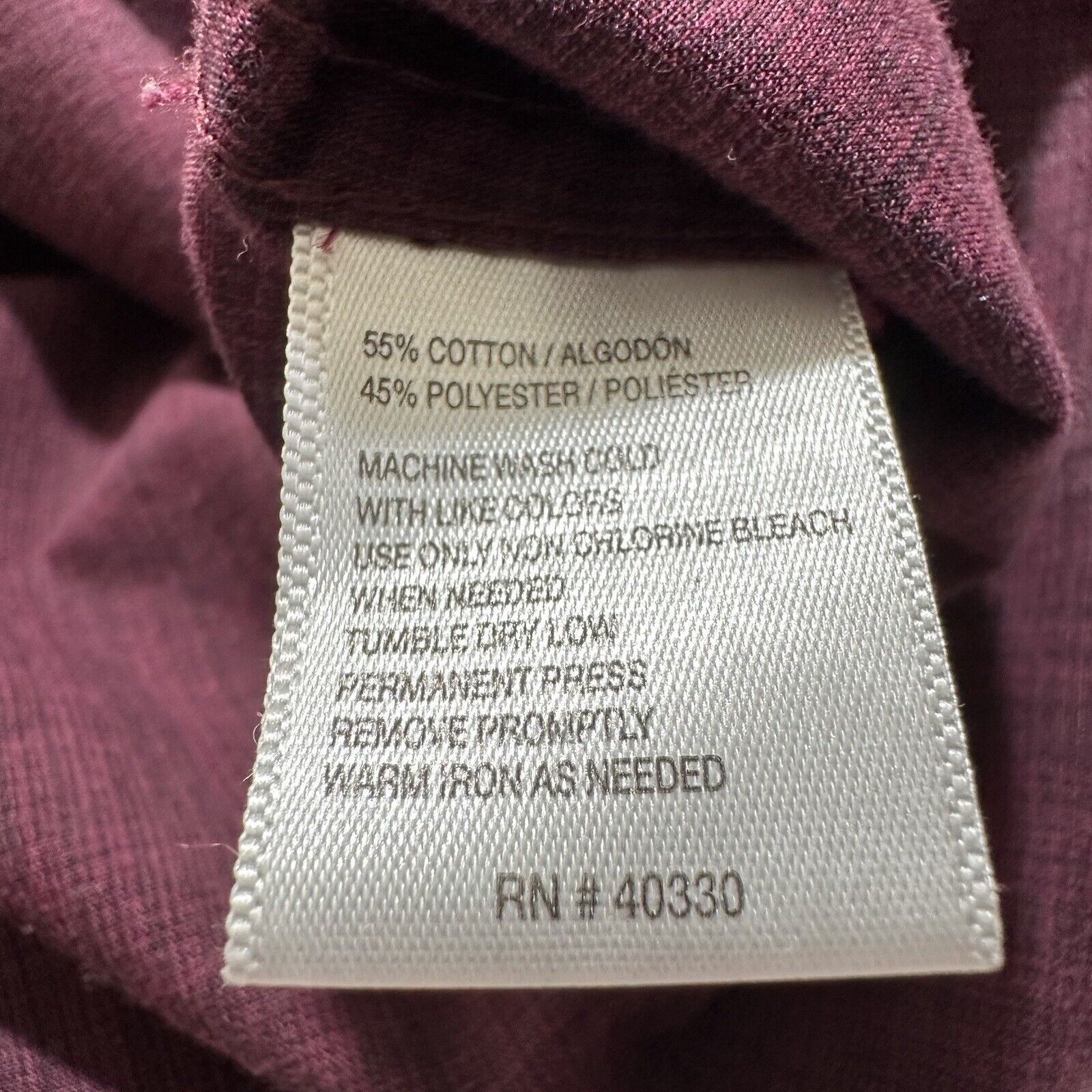 Haggar Haggar Medium Button Down Dress Shirt Burgundy Polka Dot Size US M / EU 48-50 / 2 - 12 Thumbnail