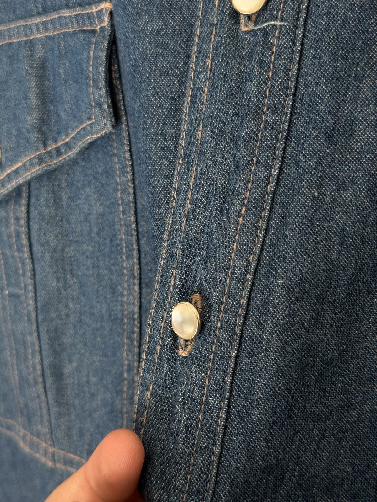 Vintage Denim Shirt Size US L / EU 52-54 / 3 - 5 Thumbnail