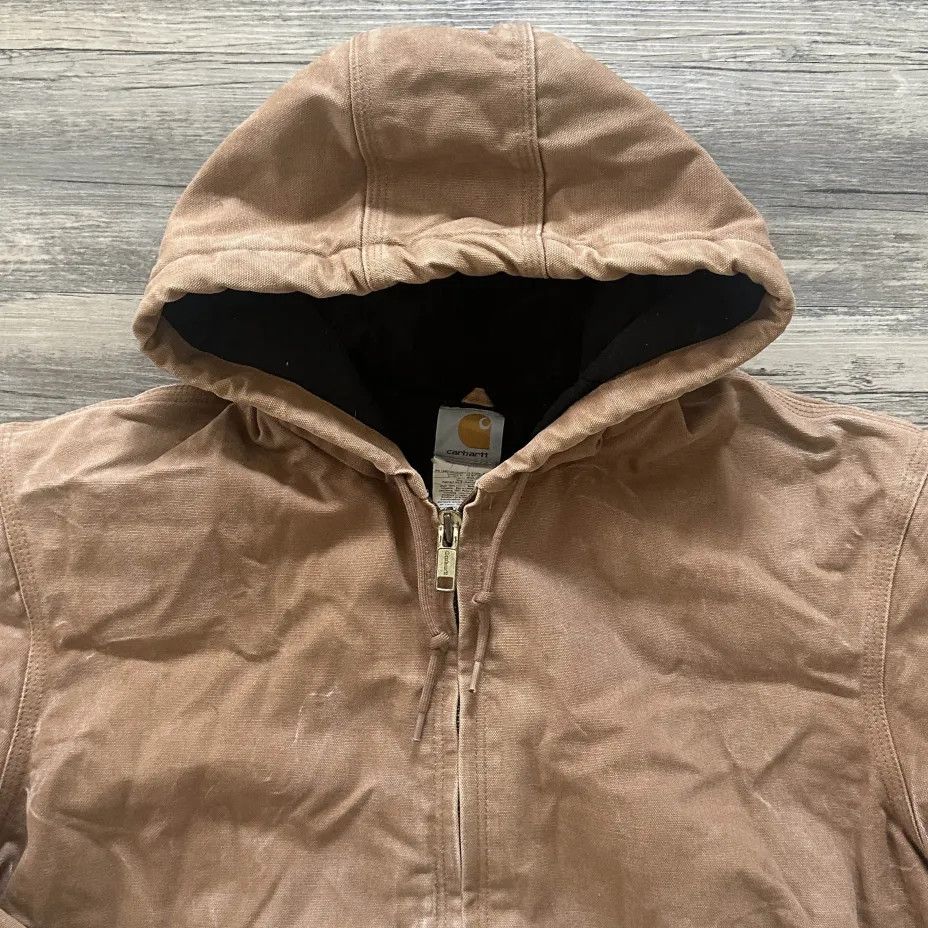 Carhartt Vintage Carhartt J140BRN Carhartt Hooded Jacket Size Large Size US L / EU 52-54 / 3 - 3 Thumbnail