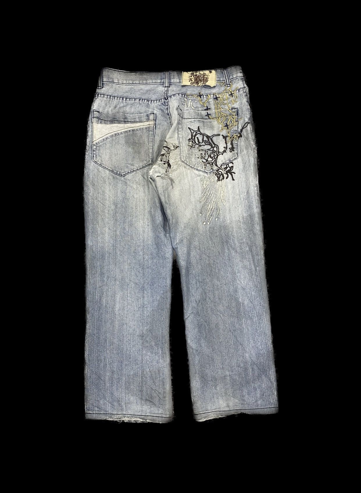 Hysteric Glamour × Japanese Brand × Le Grande Bleu (L.G.B.) ❌FINAL DROP❌ AK Embroidery Jeans Punk Designer Dragon Lgb Size US 34 / EU 50 - 1 Thumbnail