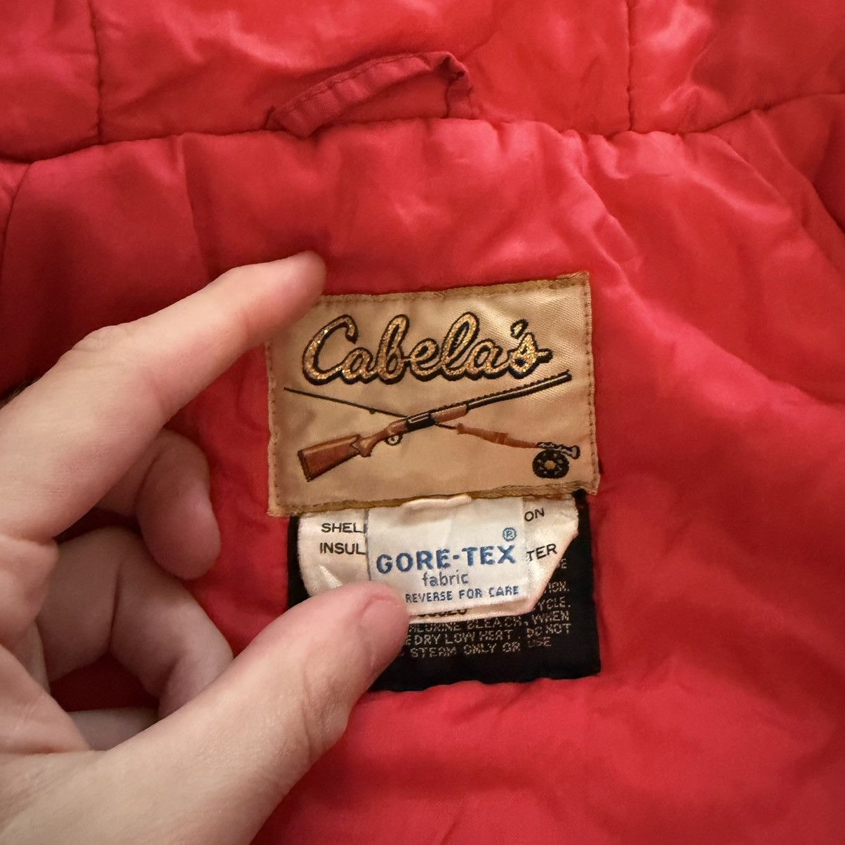 Cabelas Cabelas Goretex Red Puffer Jacket Size Medium Size US M / EU 48-50 / 2 - 3 Thumbnail