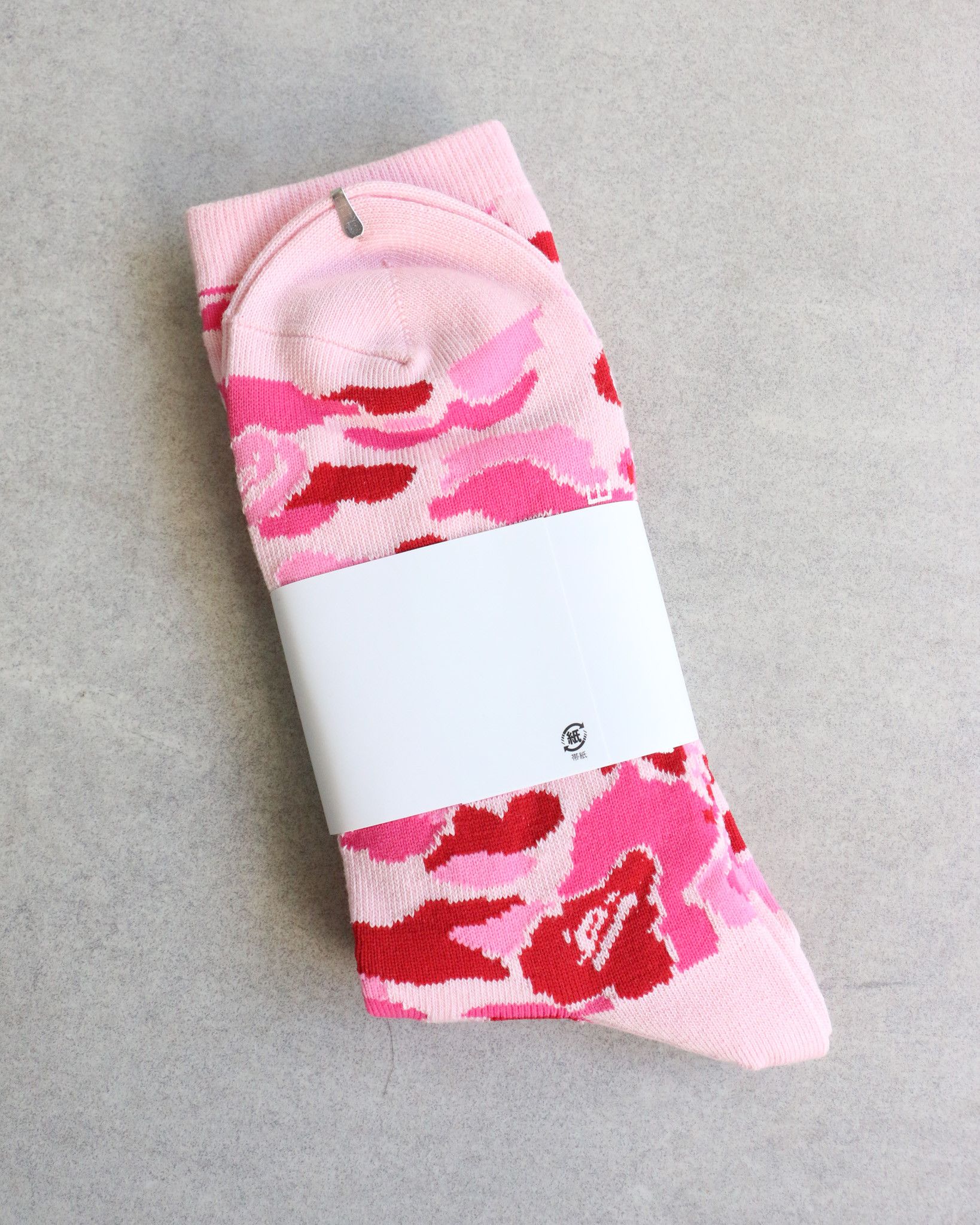Bape BAPE Camo Ape Crew Socks Pink Size ONE SIZE - 2 Thumbnail