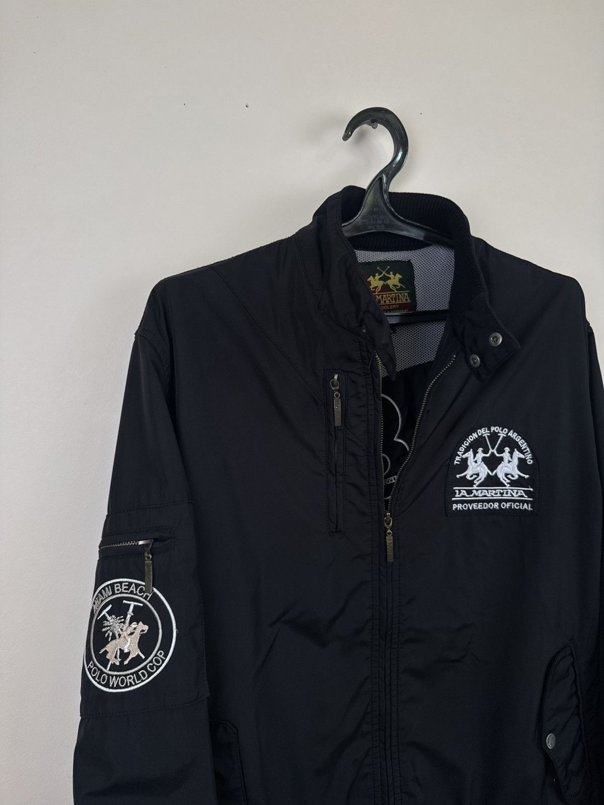 La Martina La Martina Nylon Jacket Bomber XL Black Luxury Zip Casual Size US XL / EU 56 / 4 - 5 Thumbnail