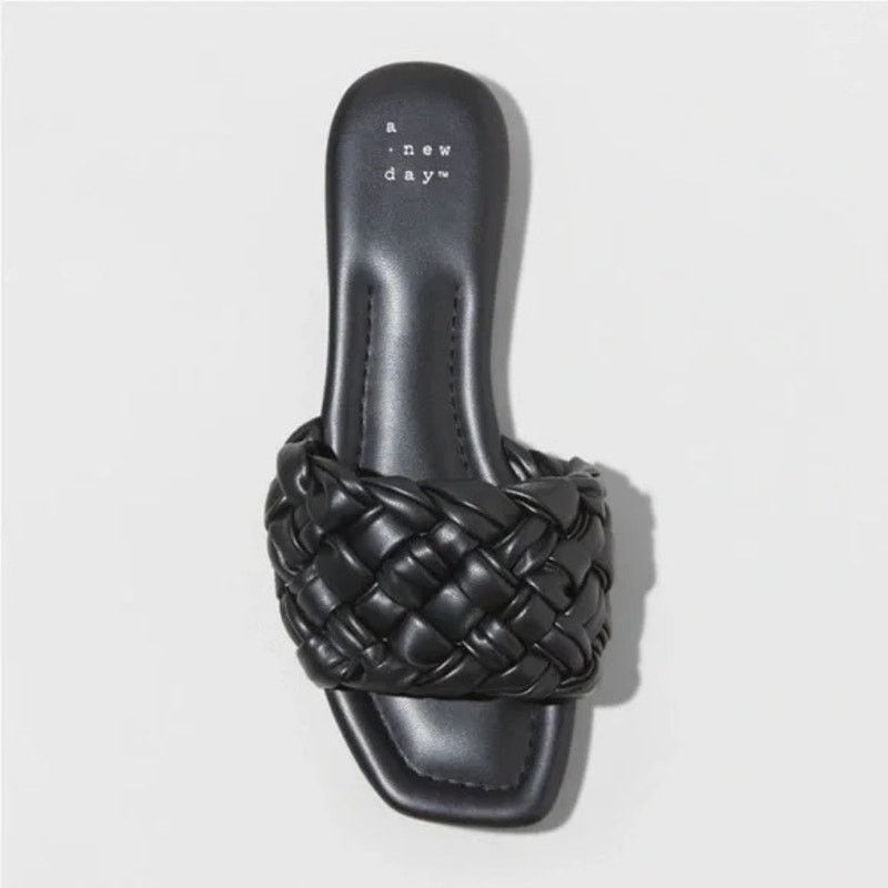 Kohl's A New Day Women's Black Carissa Woven Braided Sandals Size US 9 / IT 39 - 6 Thumbnail