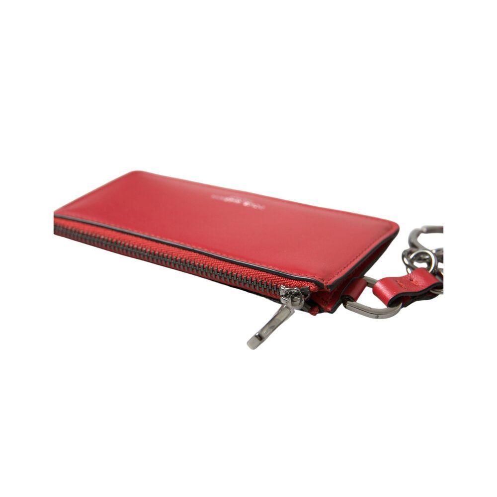 Dolce & Gabbana Dolce & Gabbana Elegant Red Leather Airpods Case Size ONE SIZE - 3 Thumbnail