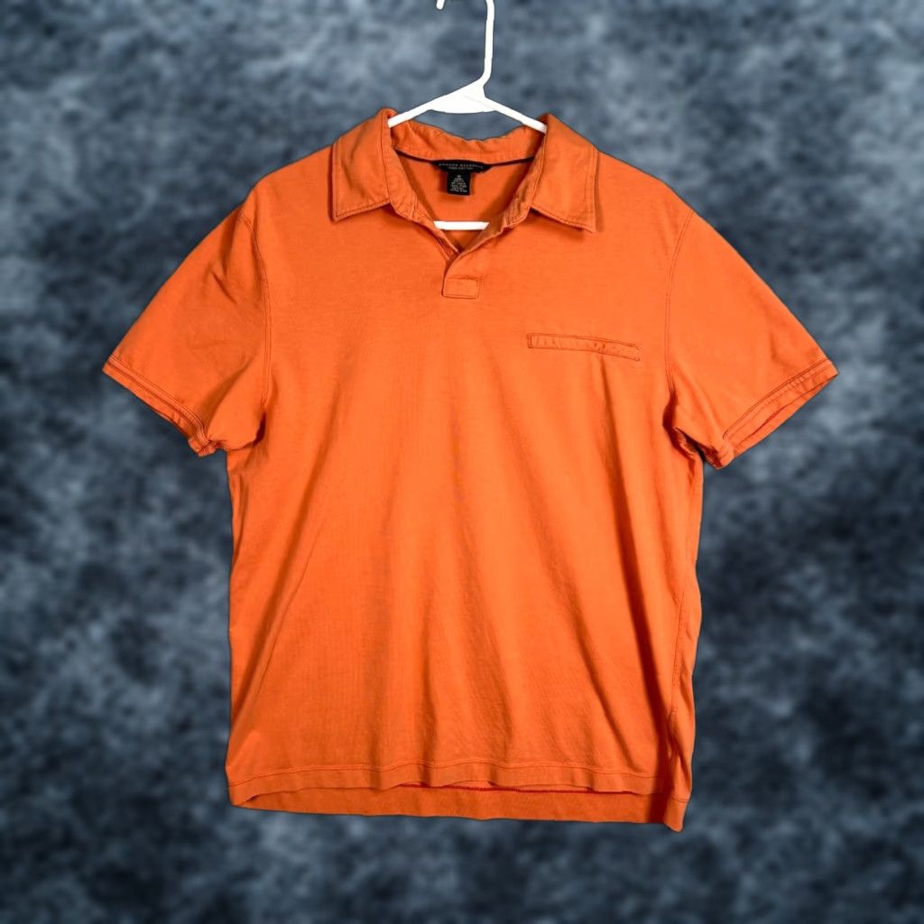 Banana Republic Banana Republic Polo Shirt Mens M Orange Pima Cotton Short Sleeve Collared Shirt Vintage? No question. Size US M / EU 48-50 / 2 - 1 Thumbnail