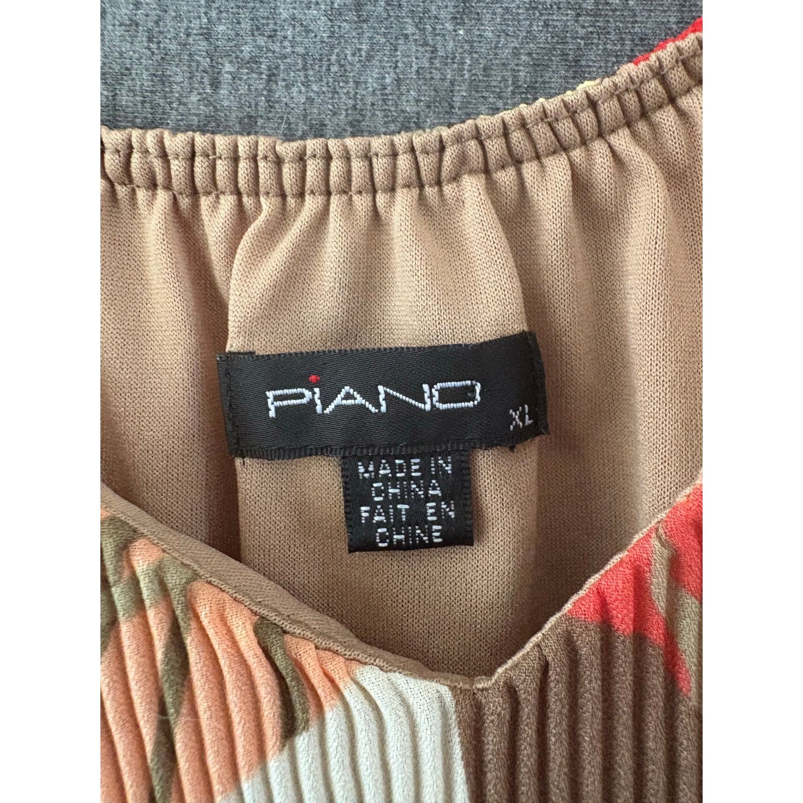 Other PIANO | Floral Stretch Bell Stretch Sleeve Blouse | XL Size XL / US 12-14 / IT 48-50 - 3 Thumbnail