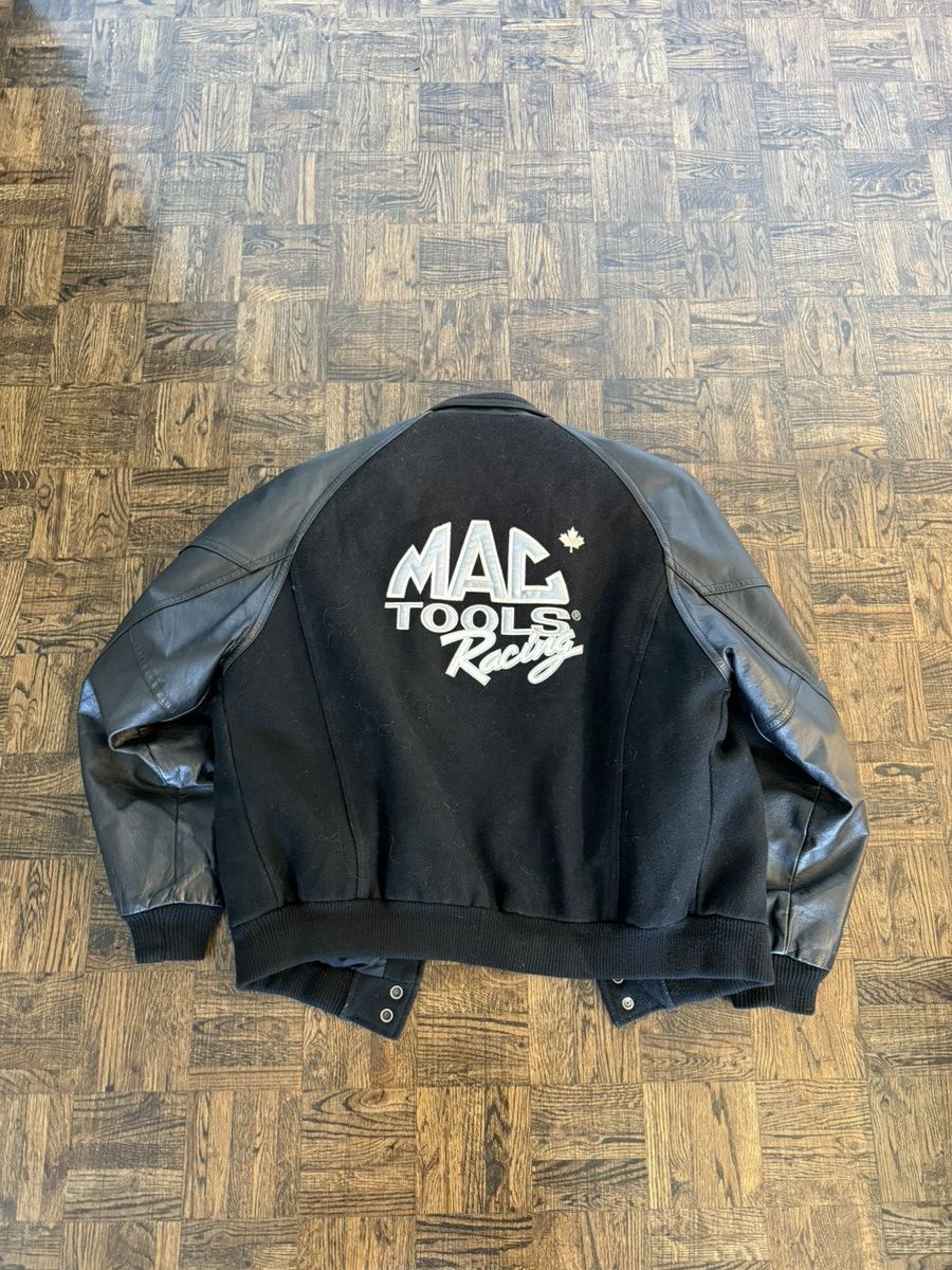Vintage Mac Tools Racing Wool Leather Bomber Jacket Size US M / EU 48-50 / 2 - 5 Thumbnail