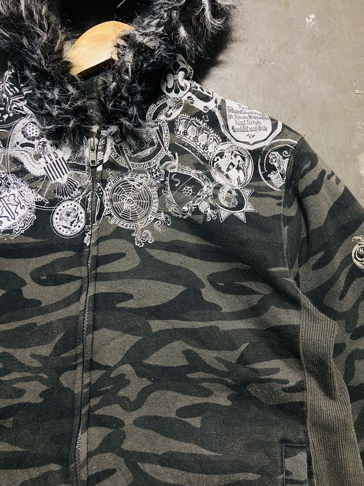 Splendid Splendid Satisfaction Camo Hoodie Faux Fur Hood Y2K Grunge Size US L / EU 52-54 / 3 - 8 Thumbnail