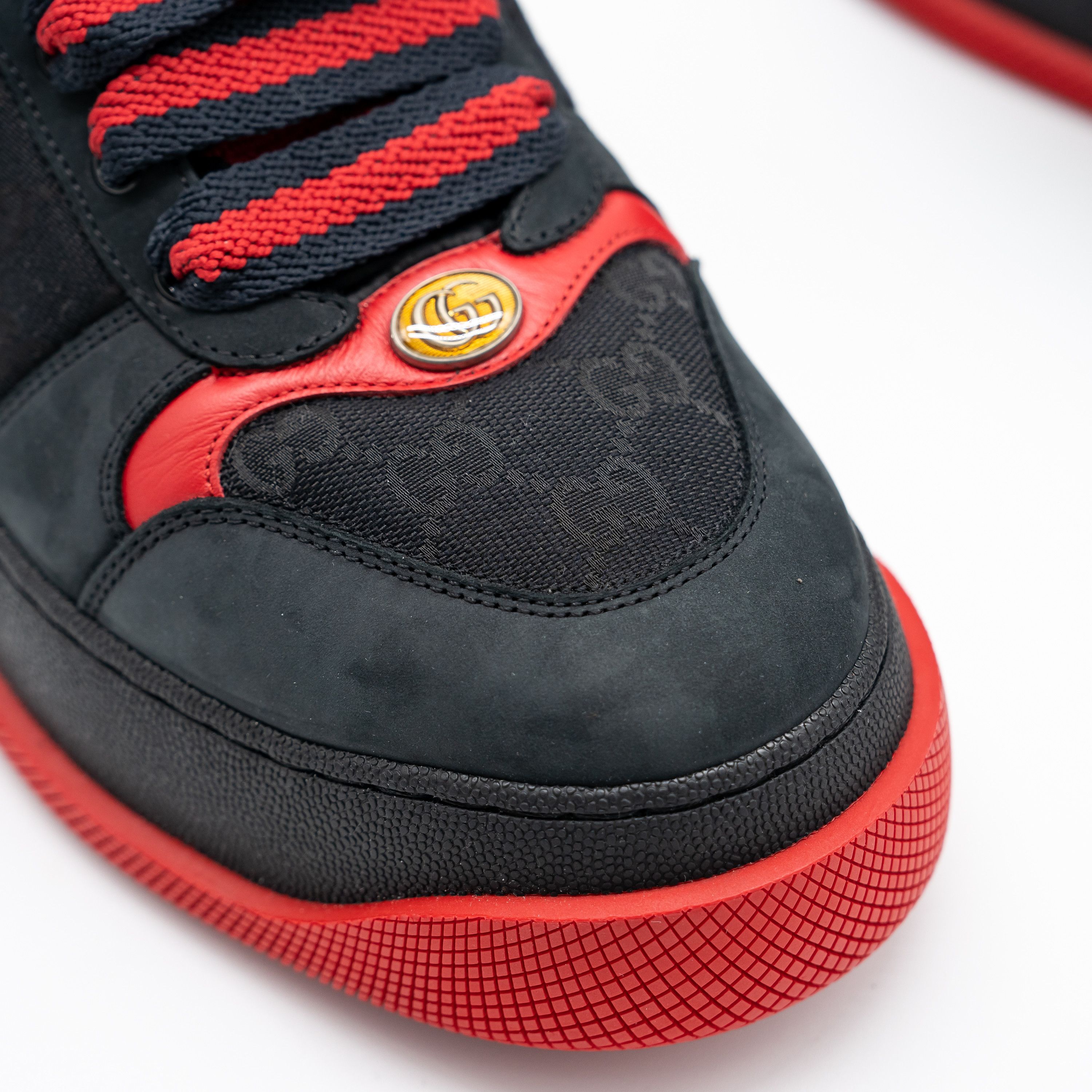 Gucci 10us Gucci Double Screener GG Black Red Chunky Sneakers Size US 10 / EU 43 - 7 Thumbnail