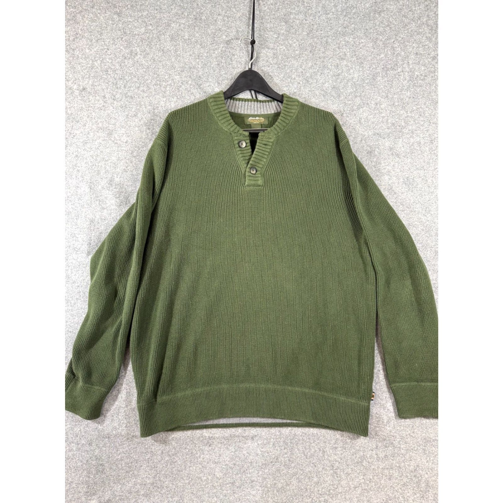 Eddie Bauer Eddie Bauer Sweater Mens XL Tall Green Henley Thermal Ribbed Knit Pullover Outdoor Winter Fall Spring Casual Size US XL / EU 56 / 4 - 3 Thumbnail
