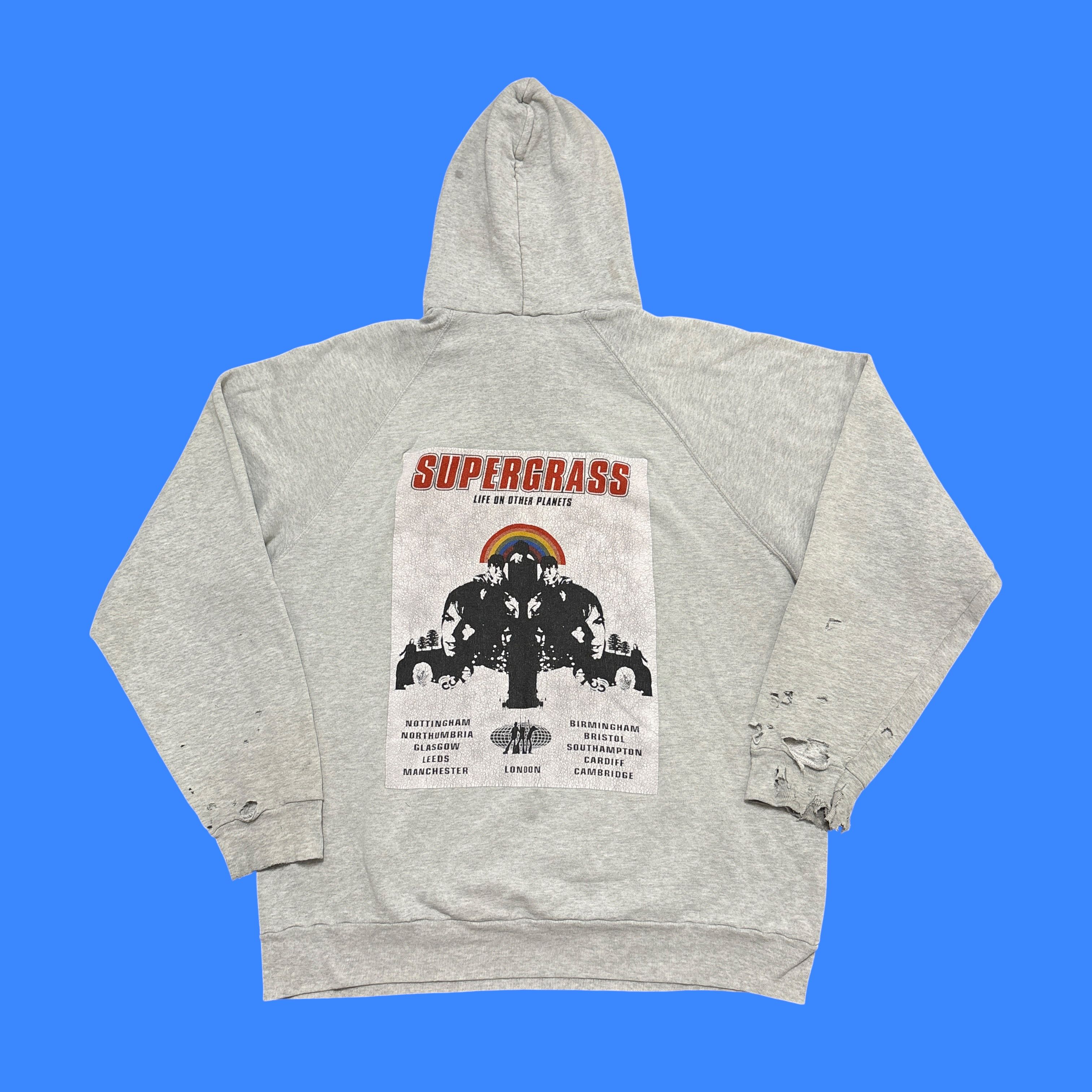 Band Tees Supergrass Vintage Band Hoodie 00s Britpop Music Merch Oasis Size US XL / EU 56 / 4 - 2 Thumbnail