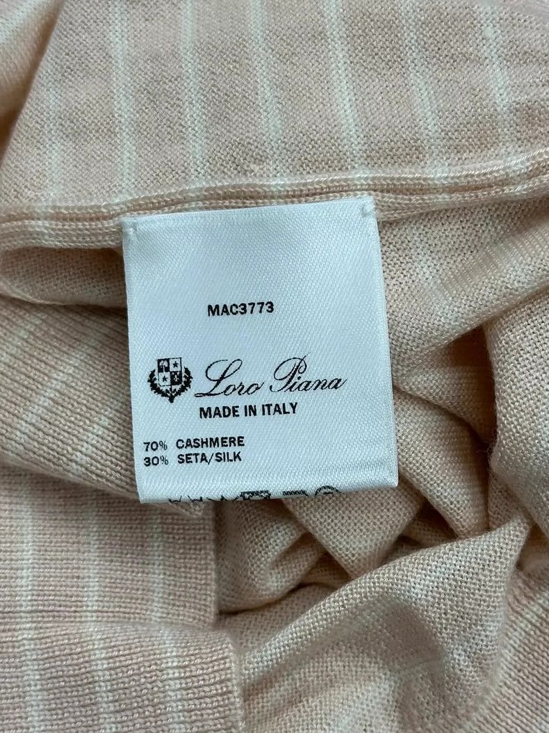 Loro Piana LORO PIANA Pink striped cashmere knit top Size S / US 4 / IT 40 - 6 Thumbnail