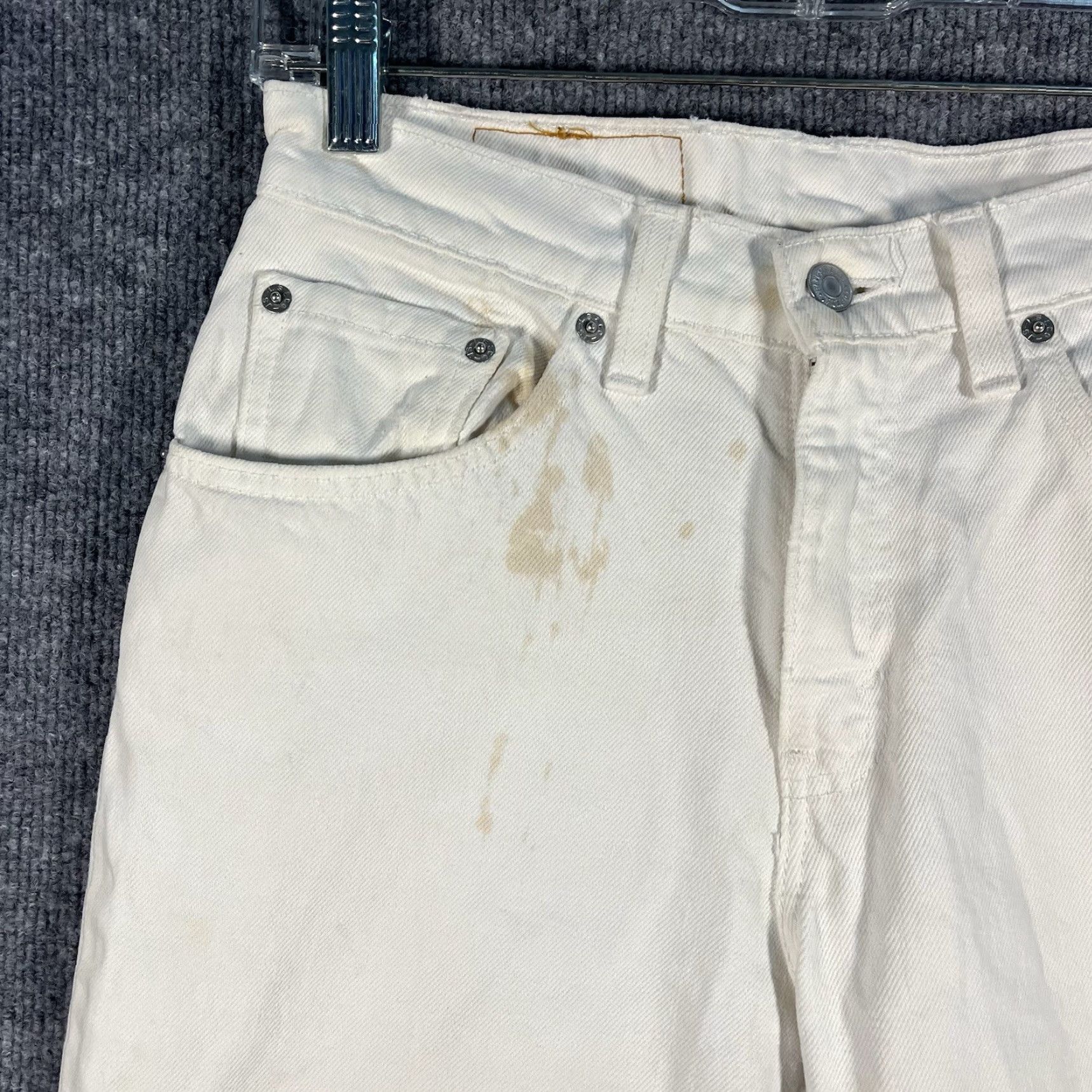 Levi's VINTAGE Levi's 517 Bootcut Jeans 90s White Juniors Size 7 Made in USA Cowboy Rodeo Rips Size US 7 / IT 37 - 2 Thumbnail