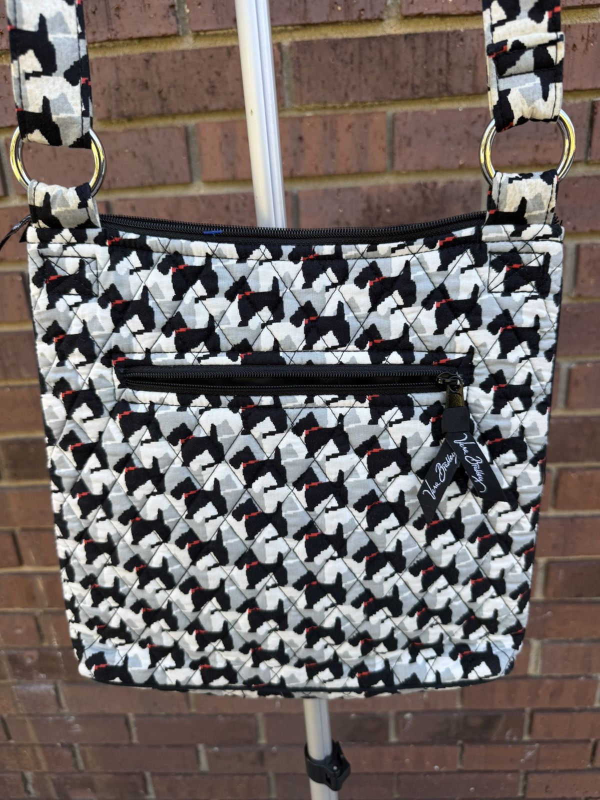 Vera Bradley Vera Bradley Crossbody Hipster Scottie Dog Black White Size ONE SIZE - 8 Thumbnail