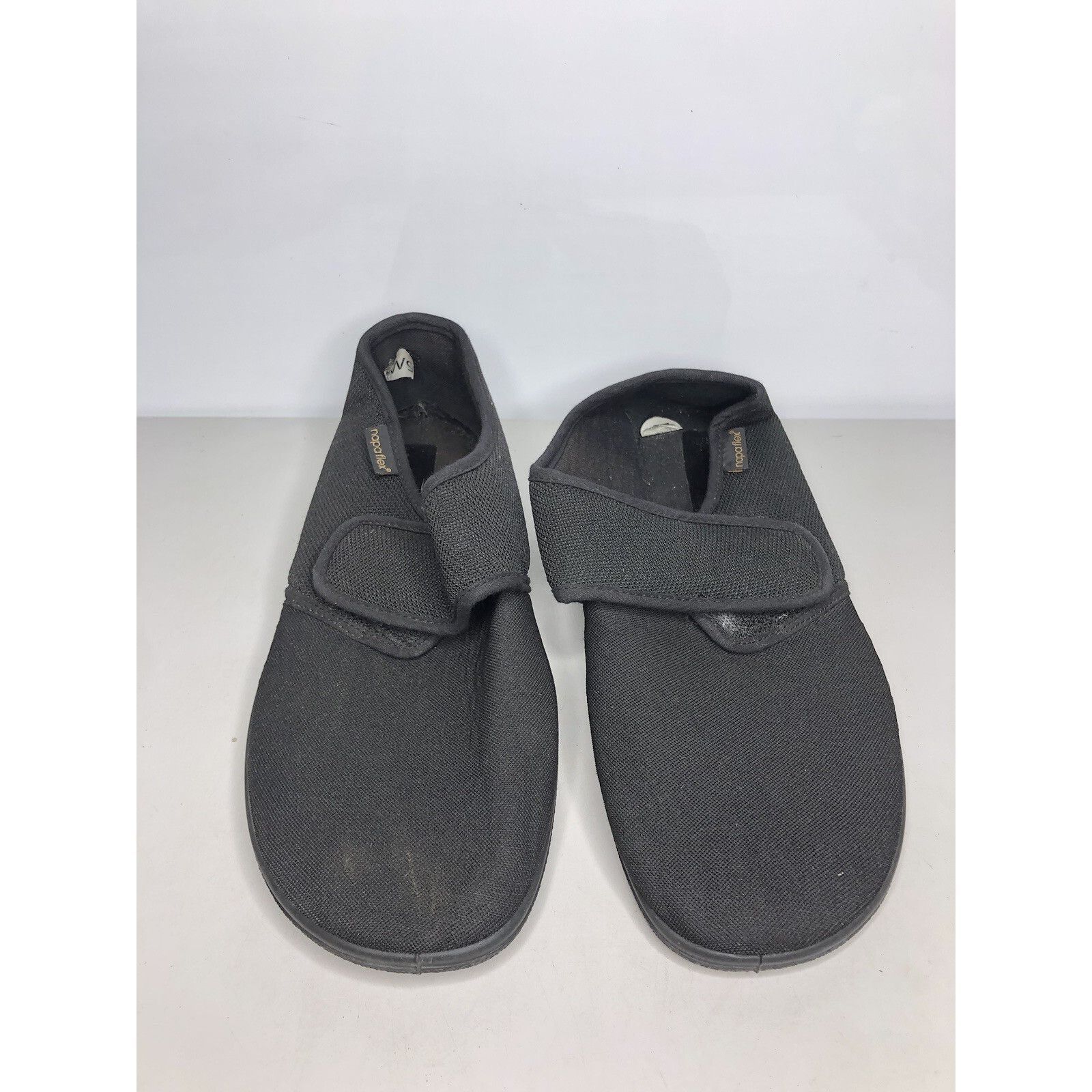NADA Napa Flex Black Fabric Textile Comfort Flat Strap Shoes Wome Size US 10.5 / IT 40.5 - 4 Thumbnail