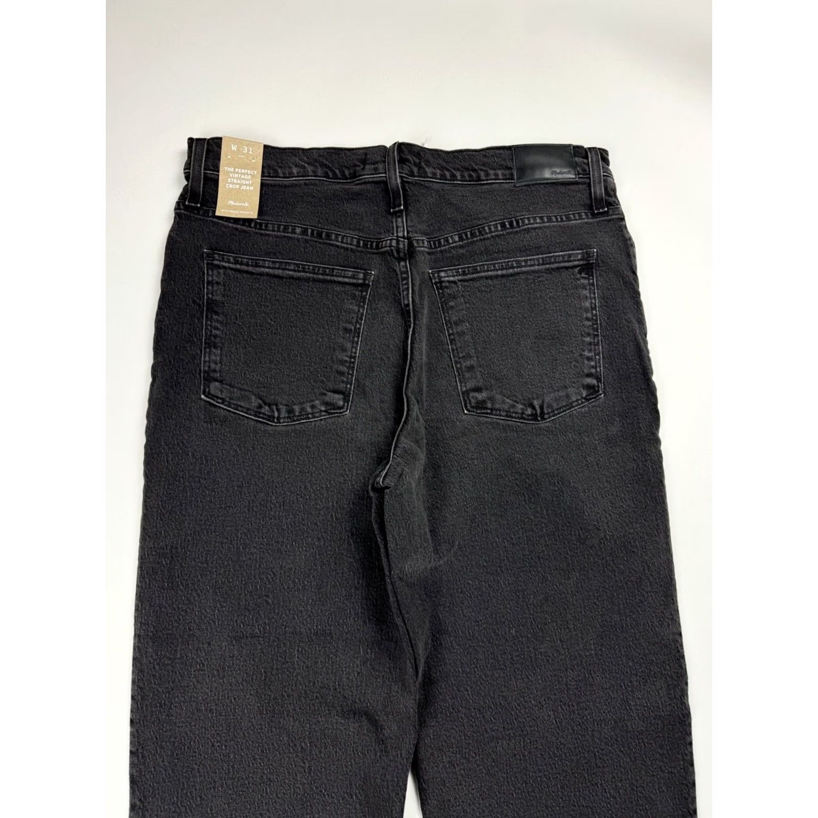 Madewell VINTAGE Madewell The Perfect Cropped Jeans Women 31 Black NWT Size 24" / US 00 / IT 34 - 5 Thumbnail