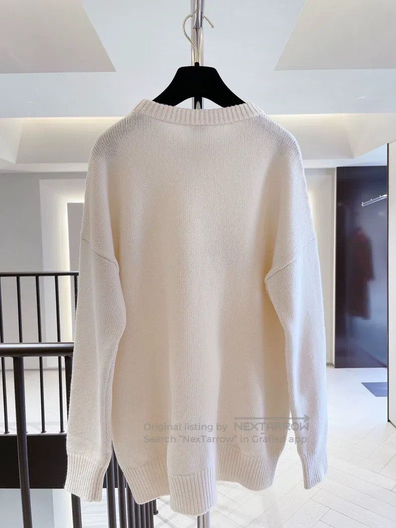 Loewe Loewe Signature logo gem sweater, advanced ivory white Size XS / US 0-2 / IT 36-38 - 2 Thumbnail