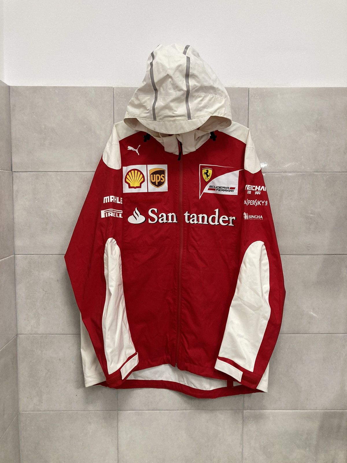 image of Ferrari x Puma Formula 1 Racing Jacket Gorpcore Vintage Y2K in Red, Men's (Size Large)