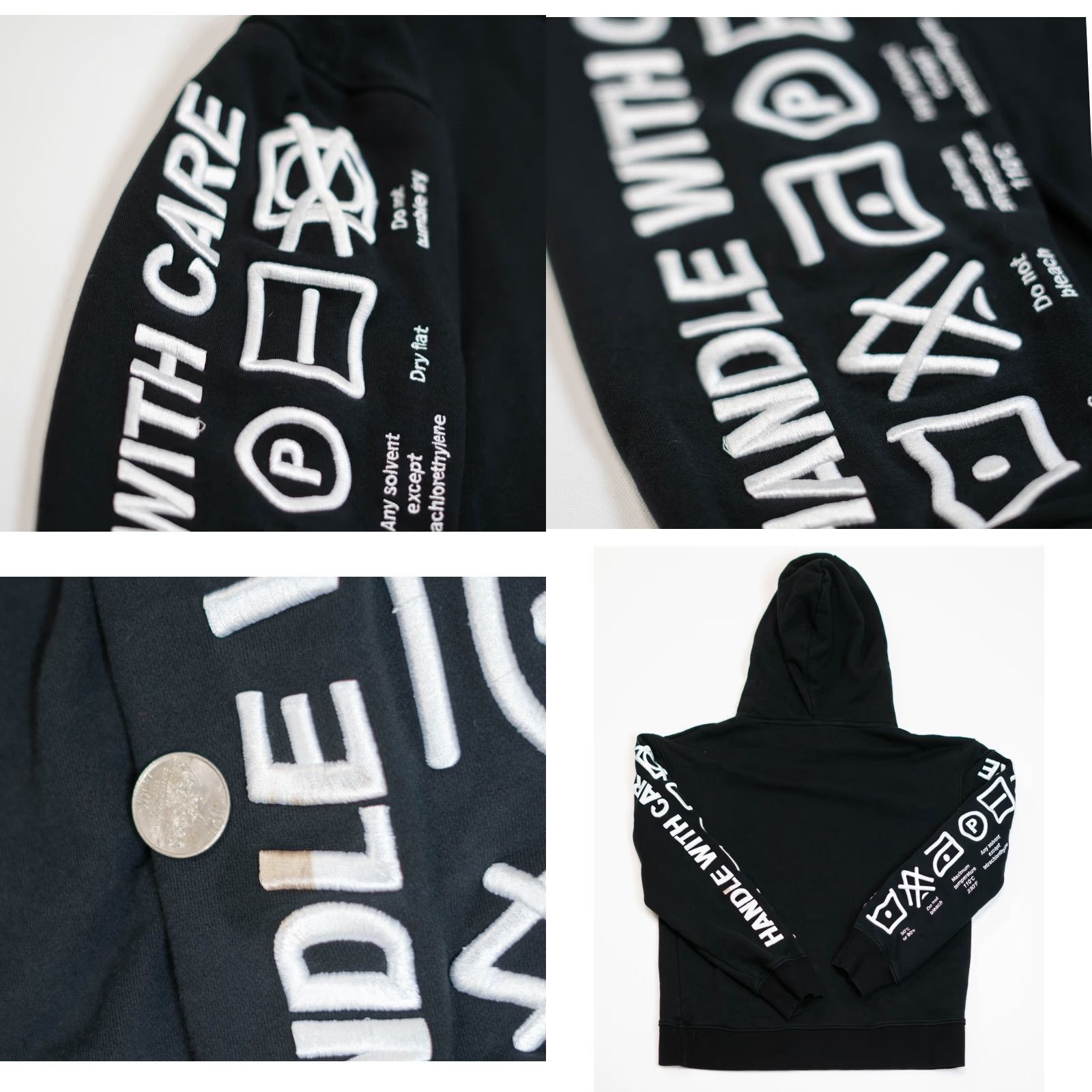 House Of Holland VINTAGE House of Holland Hoodie Sweatshirt Mens Womens 8 US 23x26 Black 100% Cotton Crew Neck Pullover Logo Embroidered Design Size M / US 6-8 / IT 42-44 - 8 Thumbnail